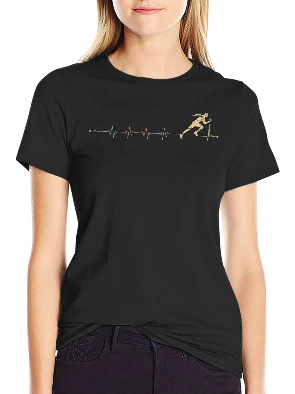 Runner Heartbeat T-Shirt - Sporty Graphic Tee