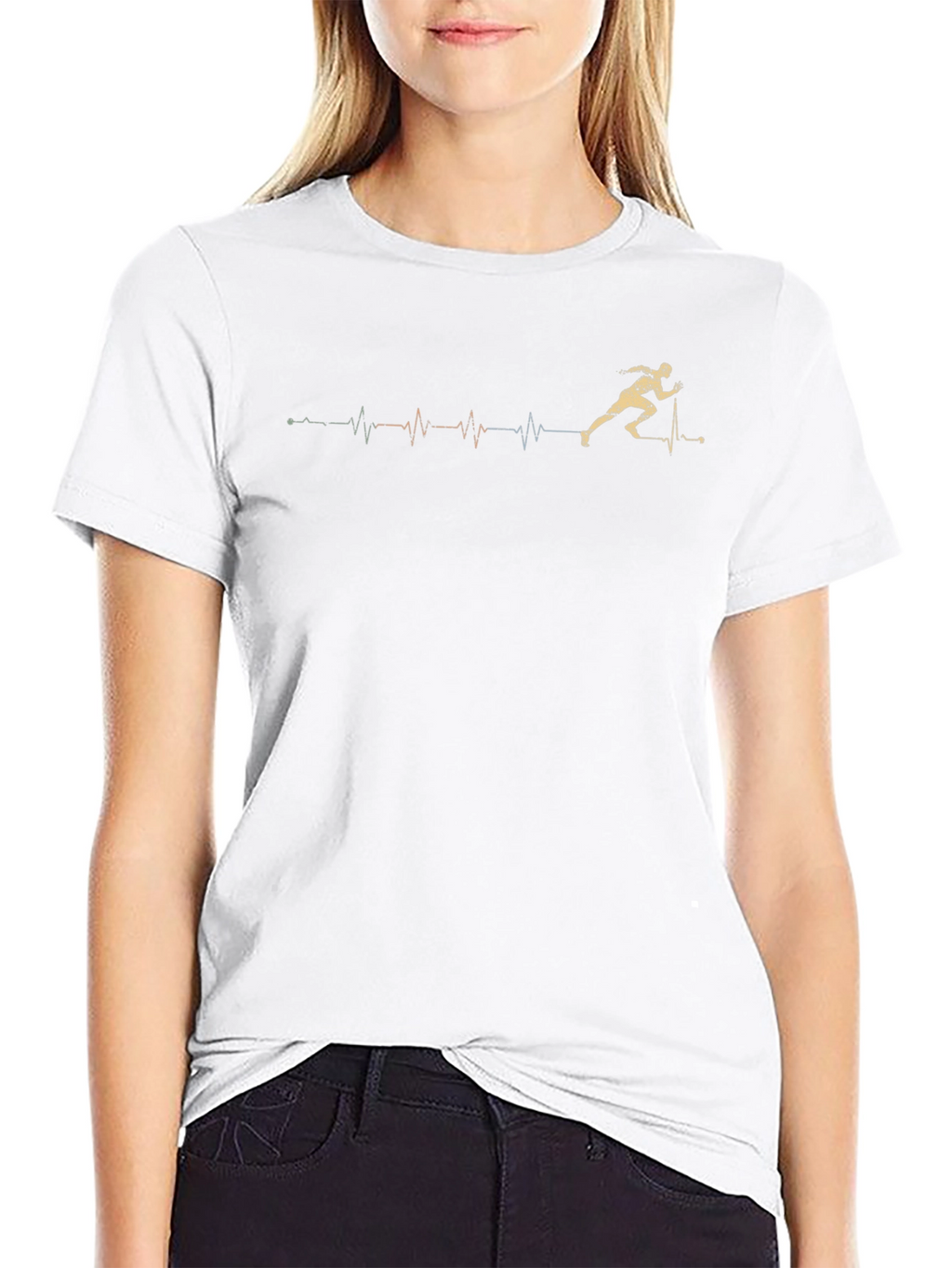 Runner Heartbeat T-Shirt - Sporty Graphic Tee