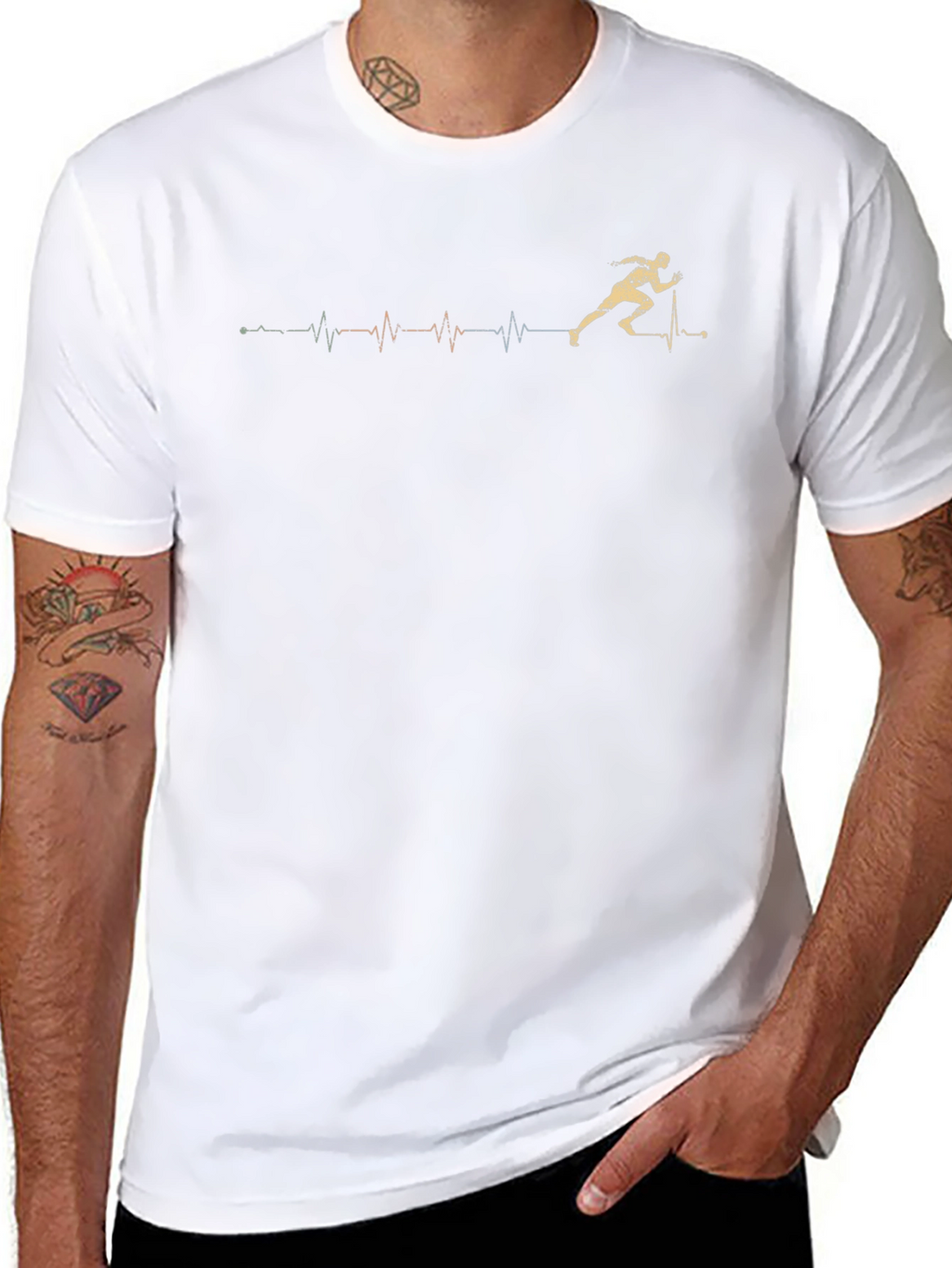 Runner Heartbeat T-Shirt - Sporty Graphic Tee