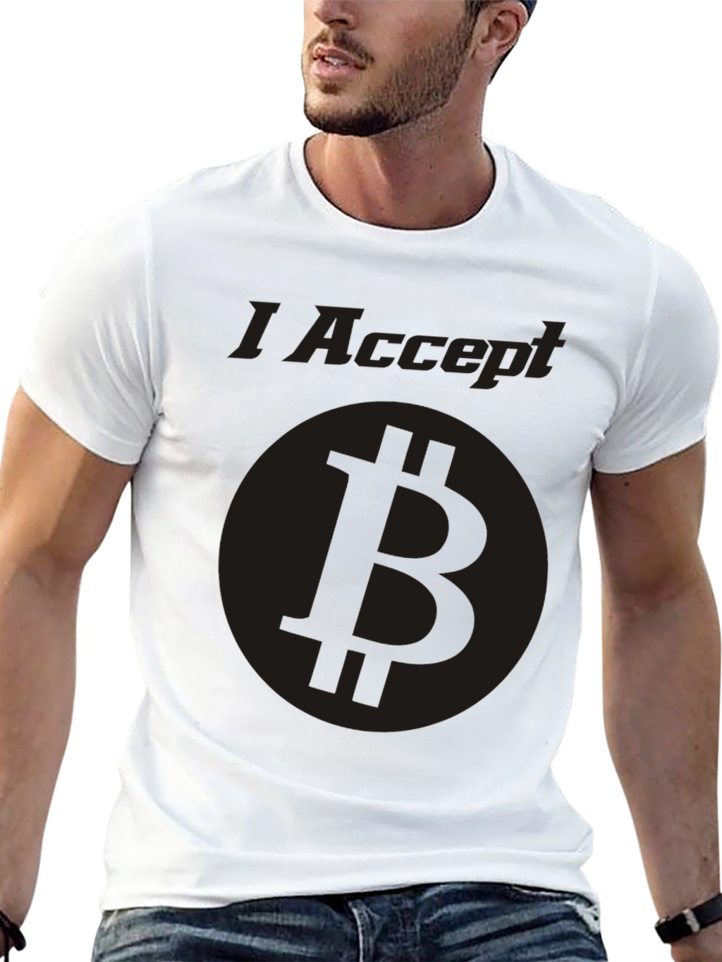 I Accept Bitcoin T-Shirt - Crypto Currency Tee