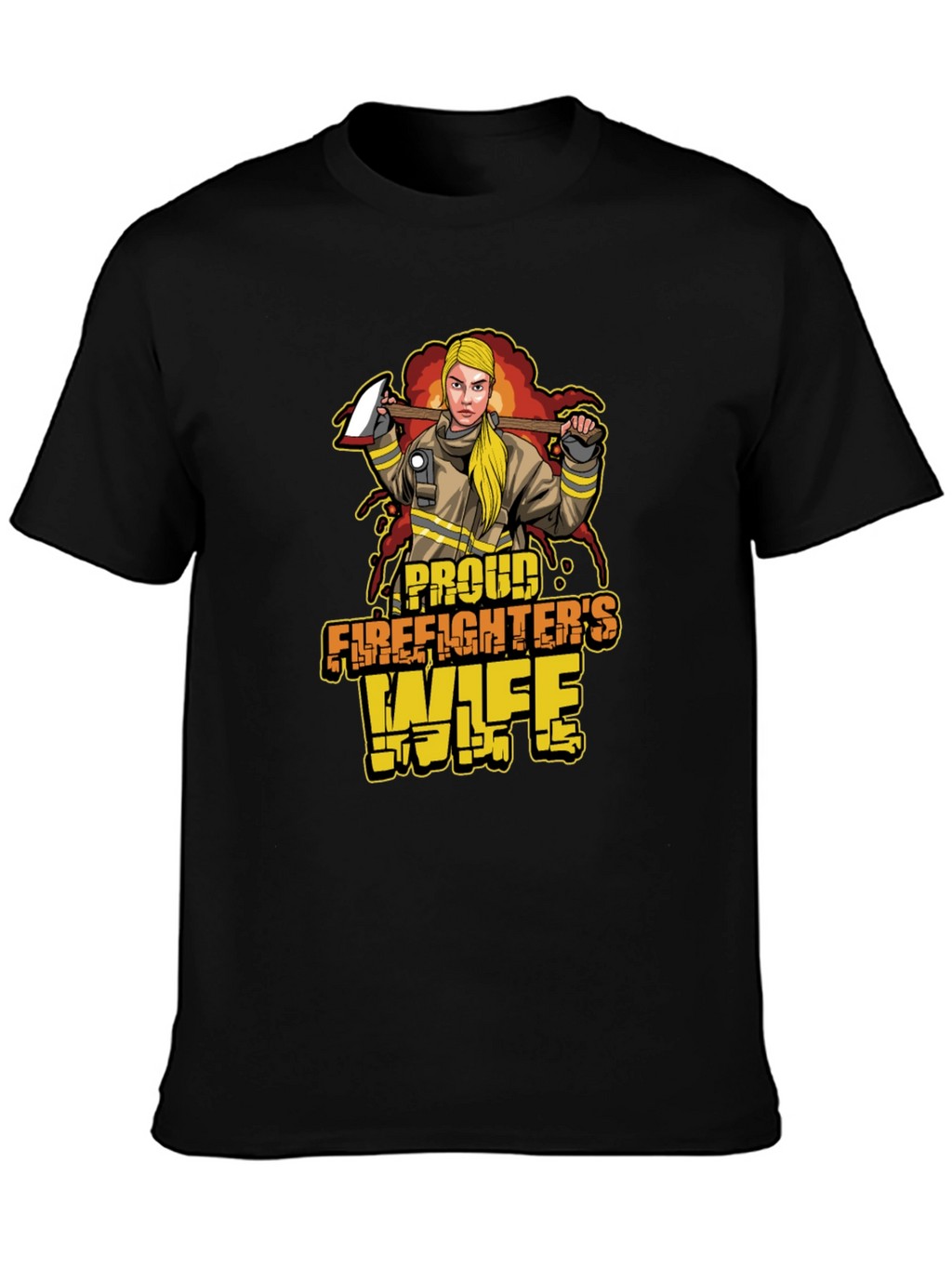 Proud Firefighters Wife Graphic T-Shirt