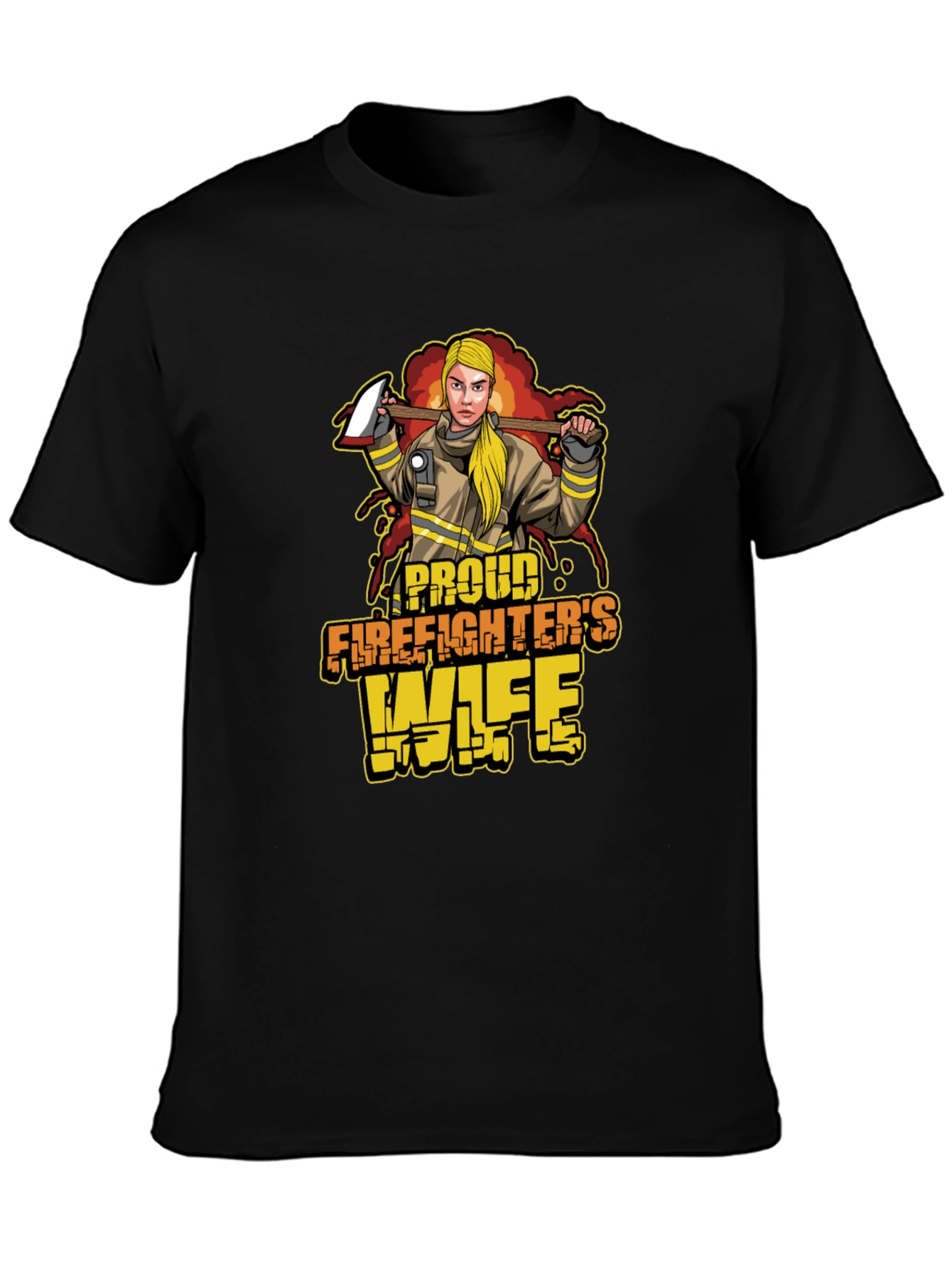 Proud Firefighters Wife Graphic T-Shirt