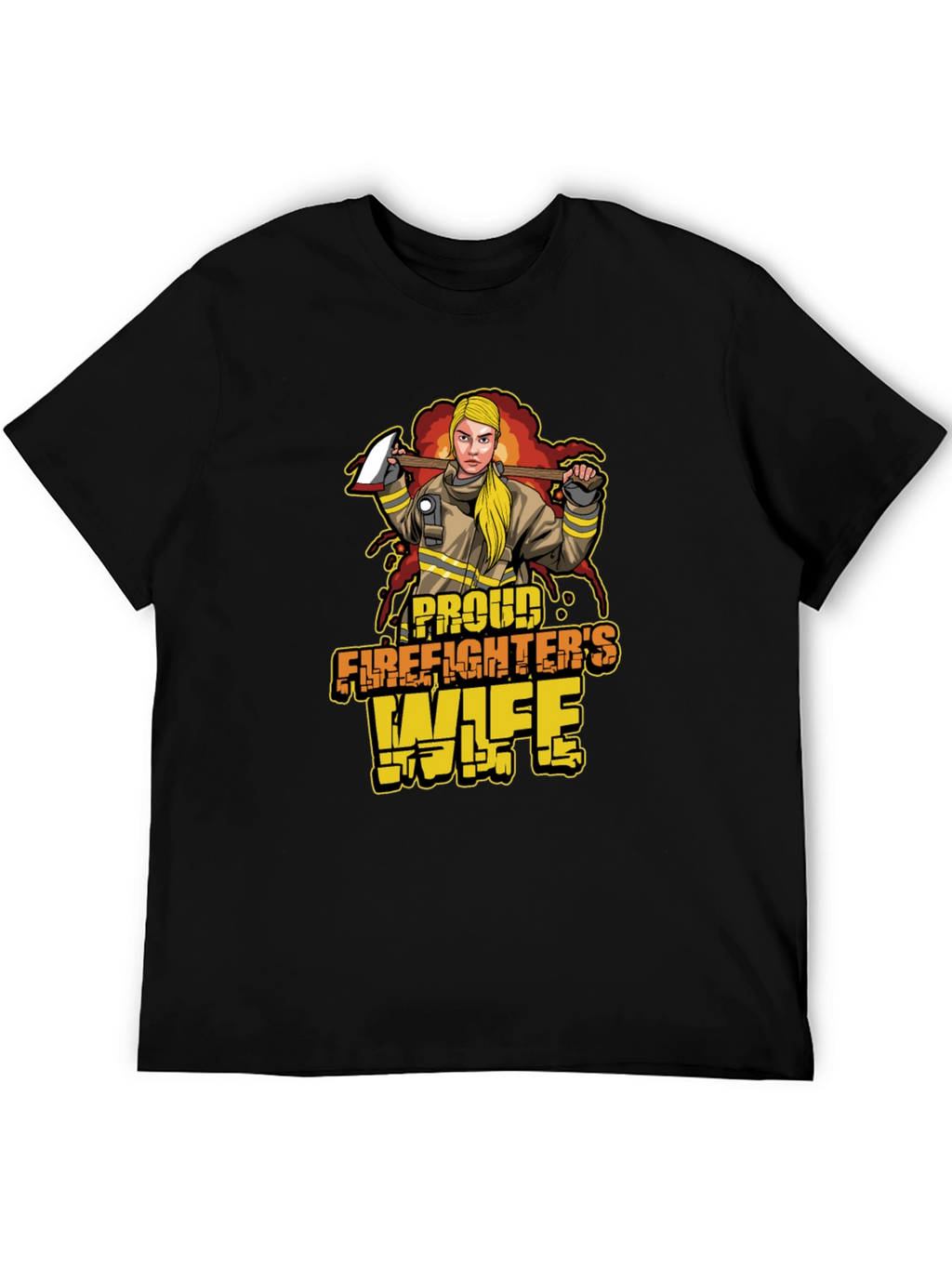 Proud Firefighters Wife Graphic T-Shirt