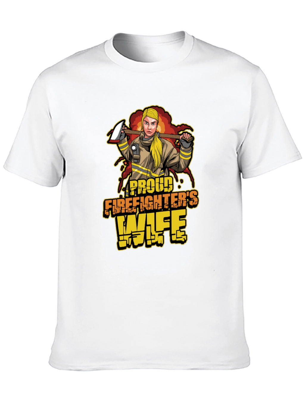 Proud Firefighters Wife Graphic T-Shirt