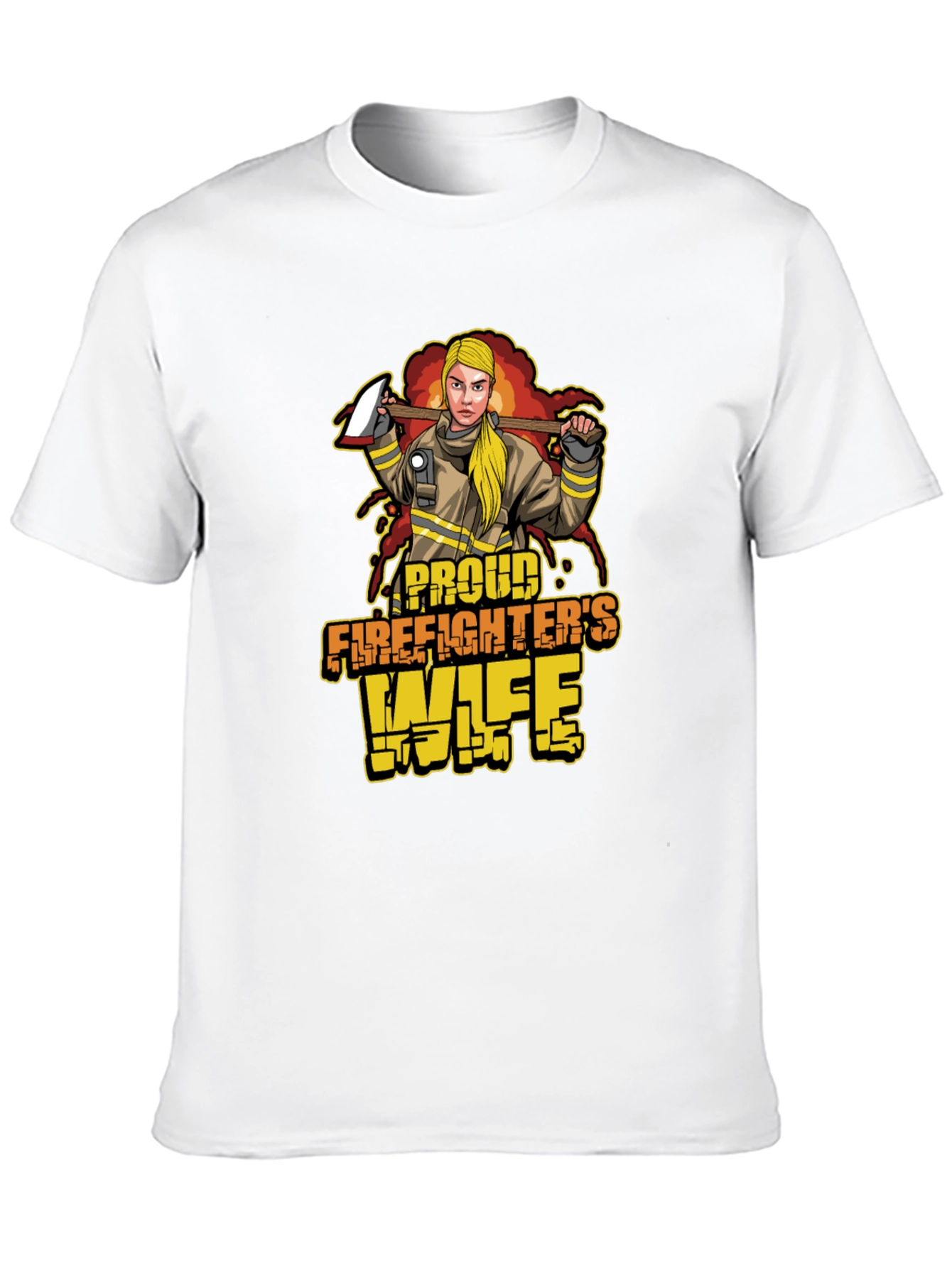 Proud Firefighters Wife Graphic T-Shirt