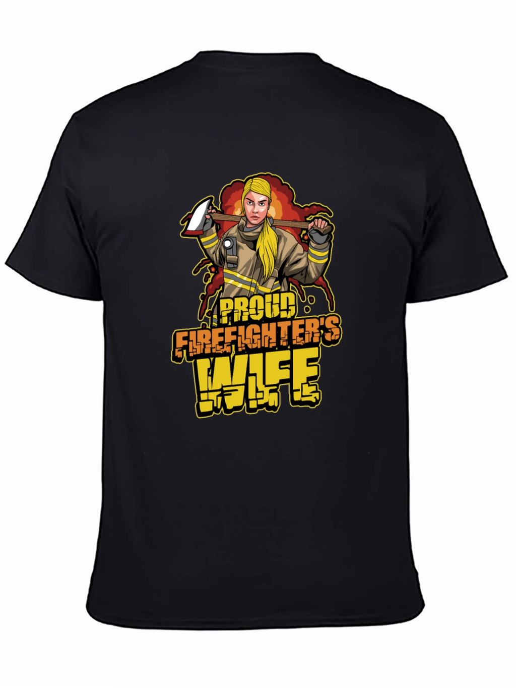 Proud Firefighters Wife Graphic T-Shirt