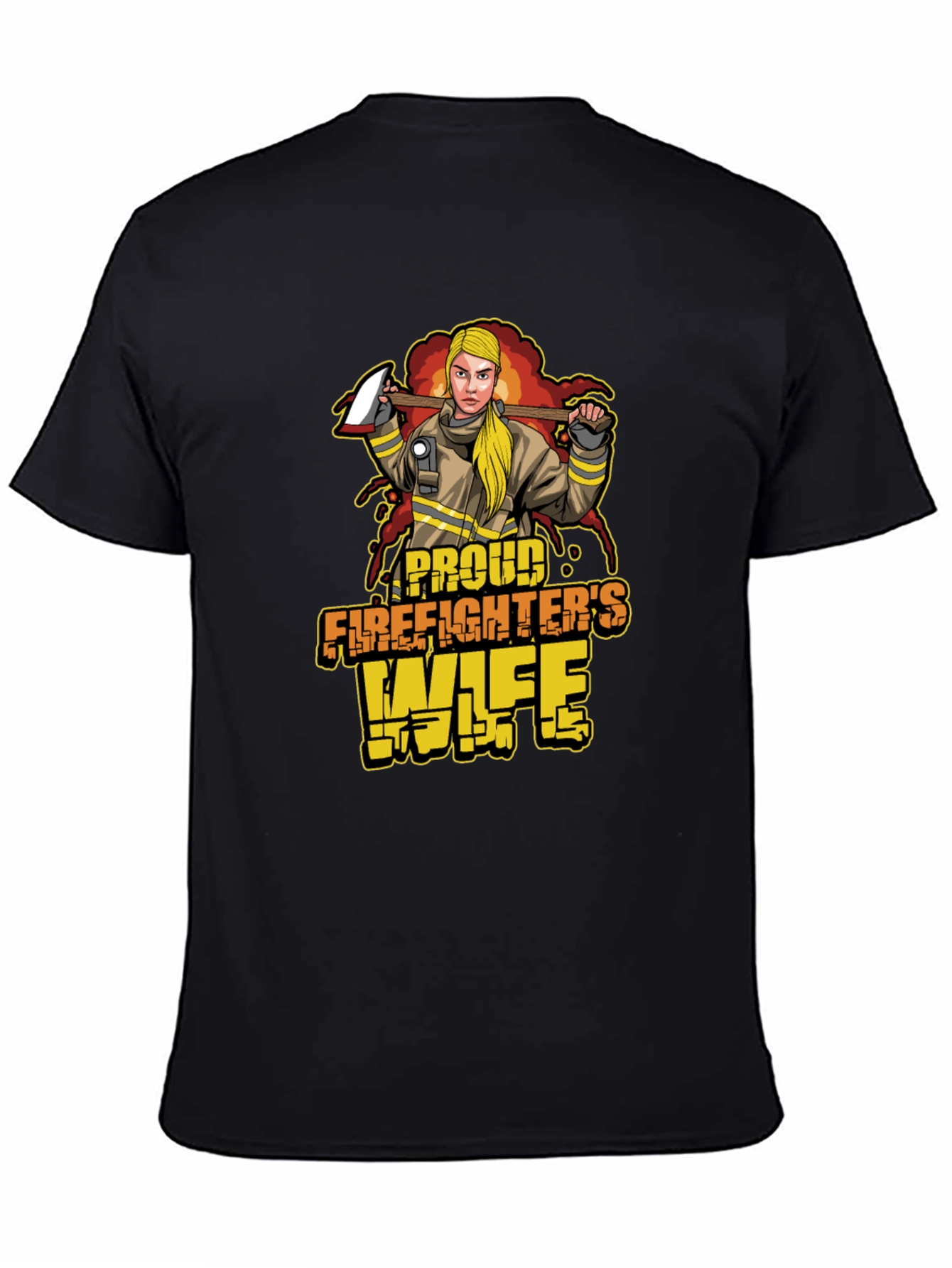 Proud Firefighters Wife Graphic T-Shirt