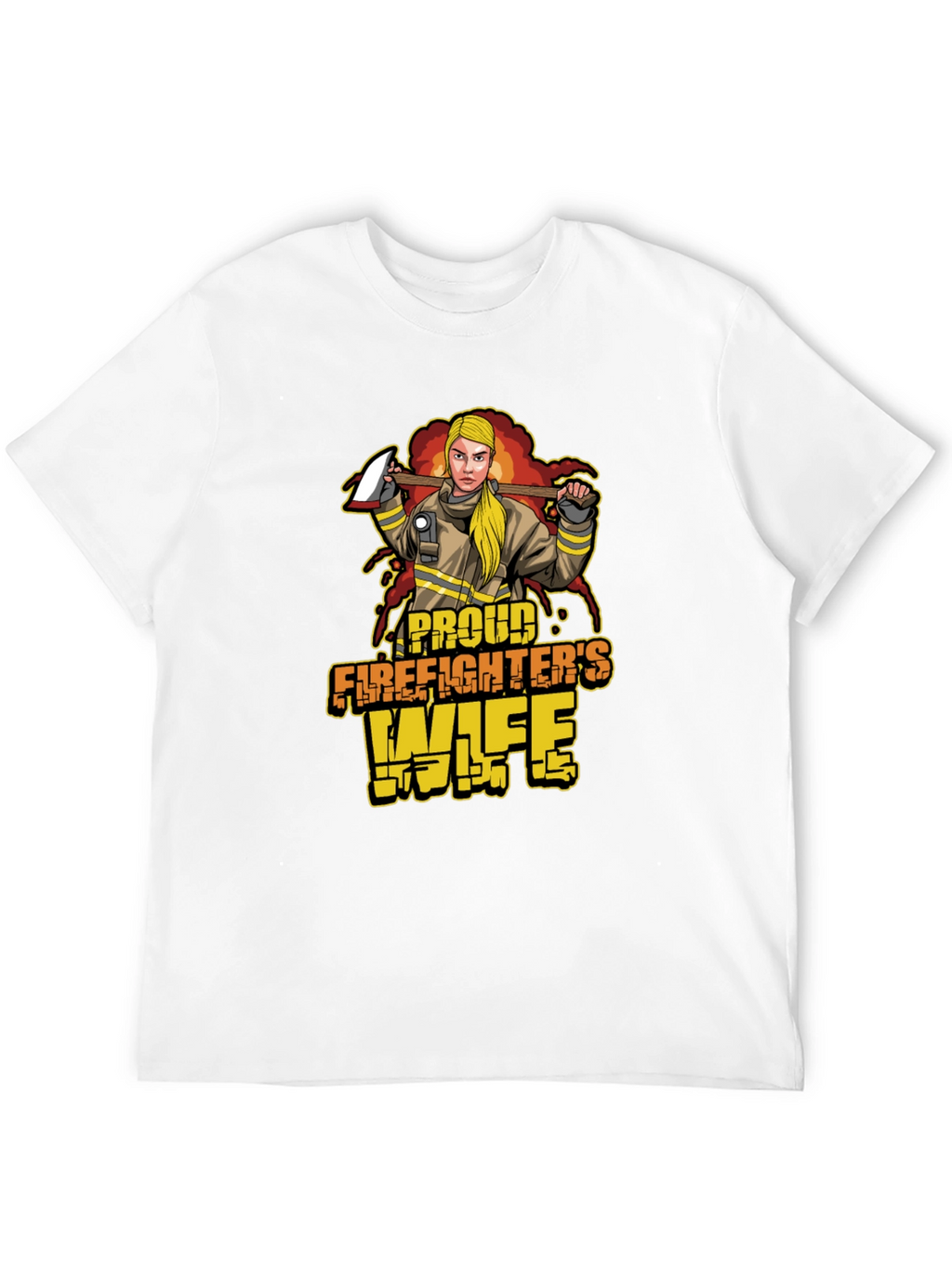 Proud Firefighters Wife Graphic T-Shirt