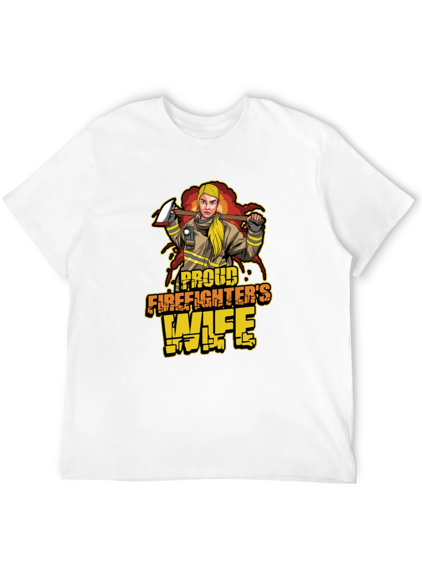 Proud Firefighters Wife Graphic T-Shirt