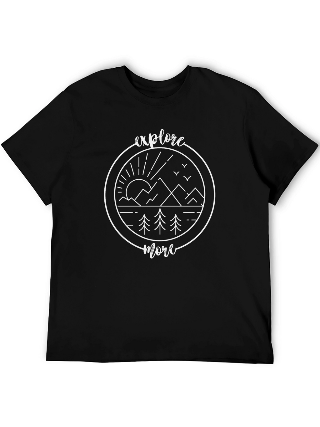 Explore More Graphic Tee - Black