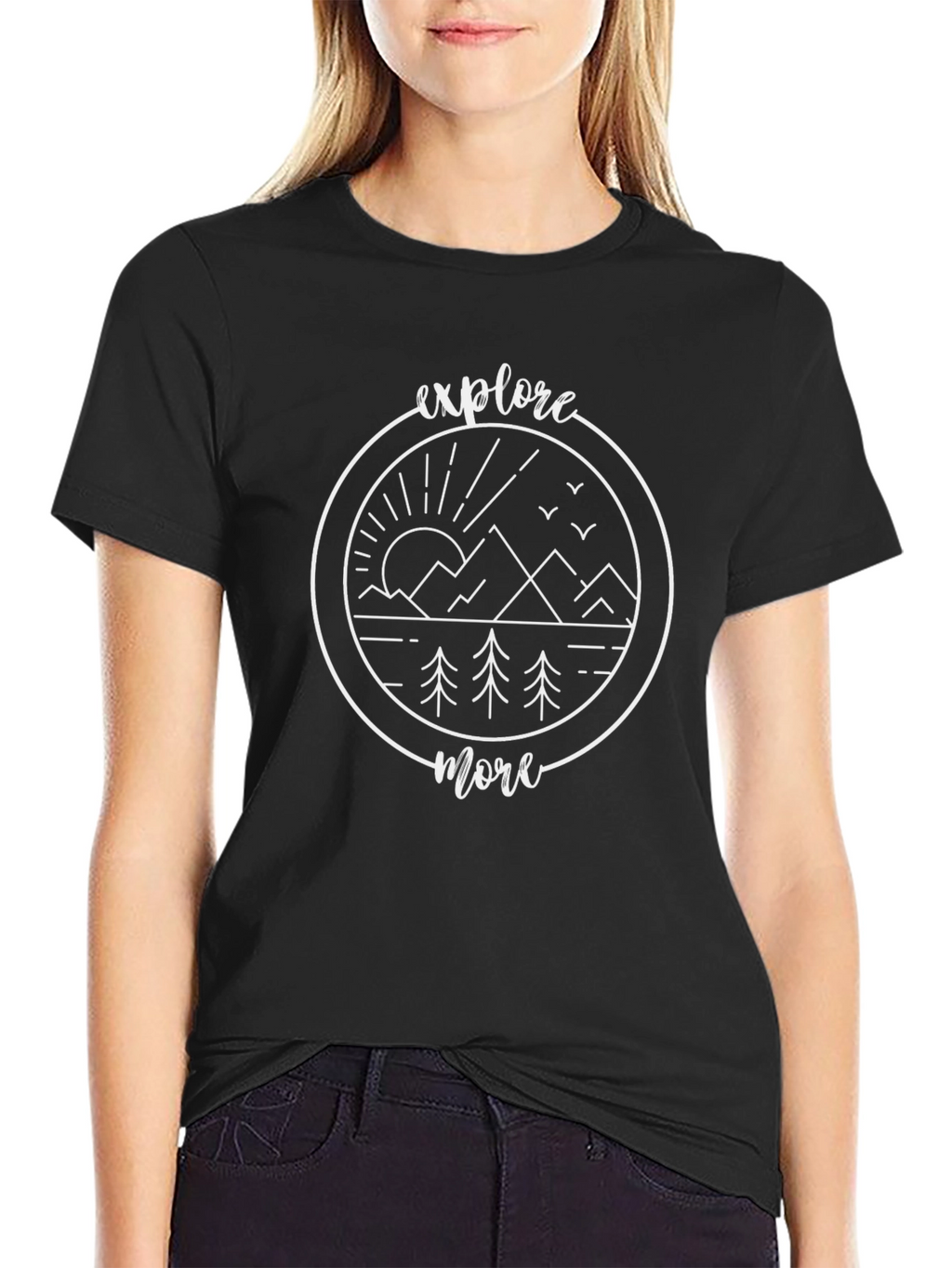 Explore More Graphic Tee - Black