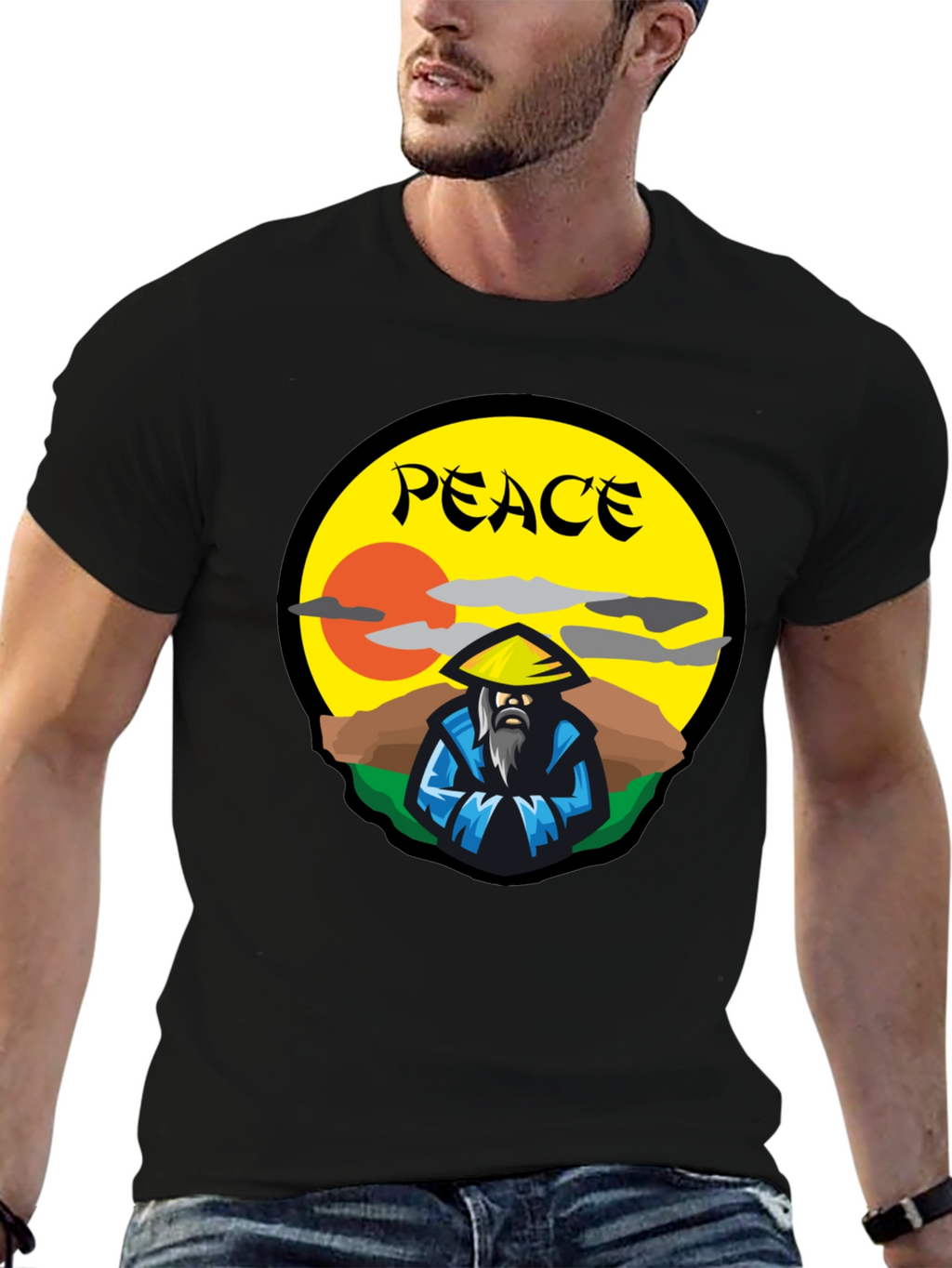 Peaceful Warrior Graphic T-Shirt - Unique Design