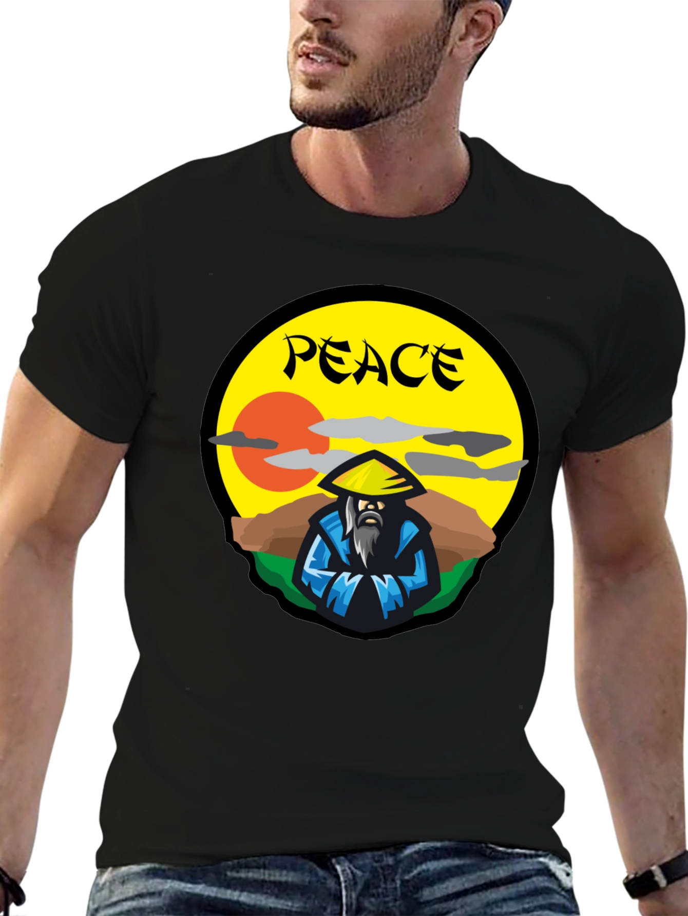 Peaceful Warrior Graphic T-Shirt - Unique Design