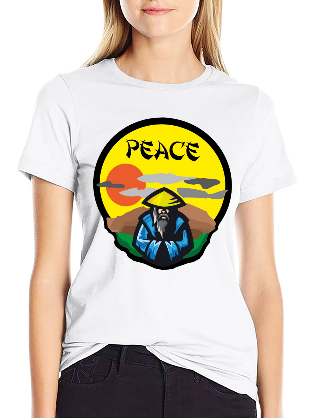 Peaceful Warrior Graphic T-Shirt - Unique Design