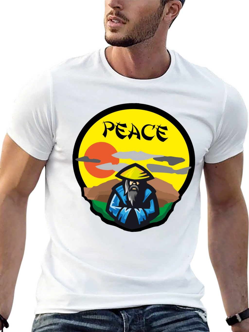 Peaceful Warrior Graphic T-Shirt - Unique Design