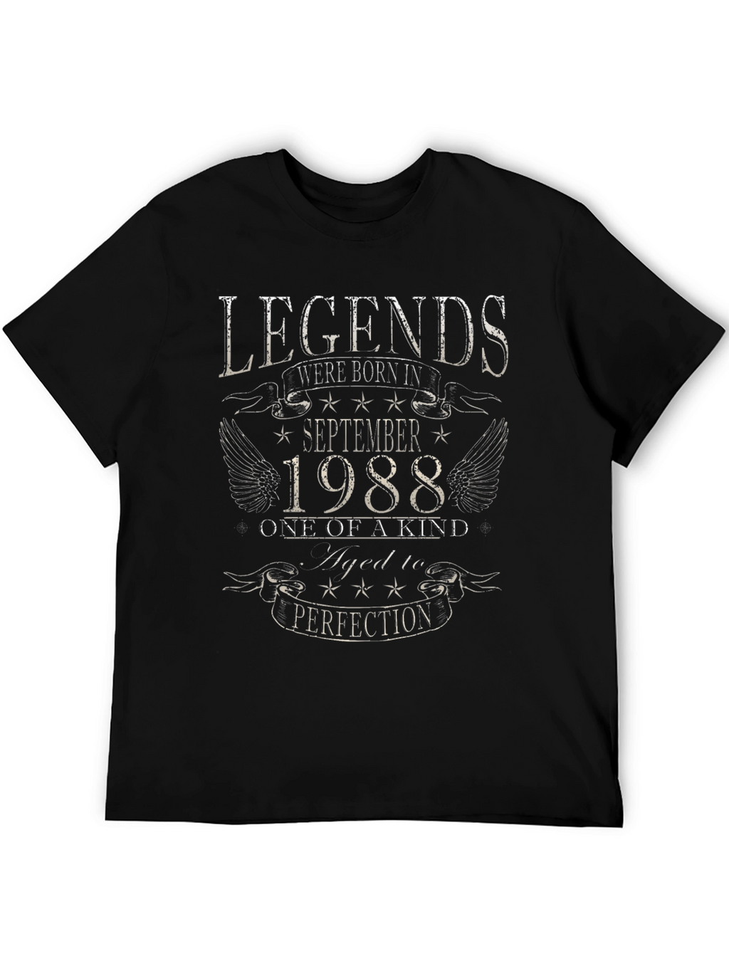 Legends Born In September 1988 Black T-Shirt