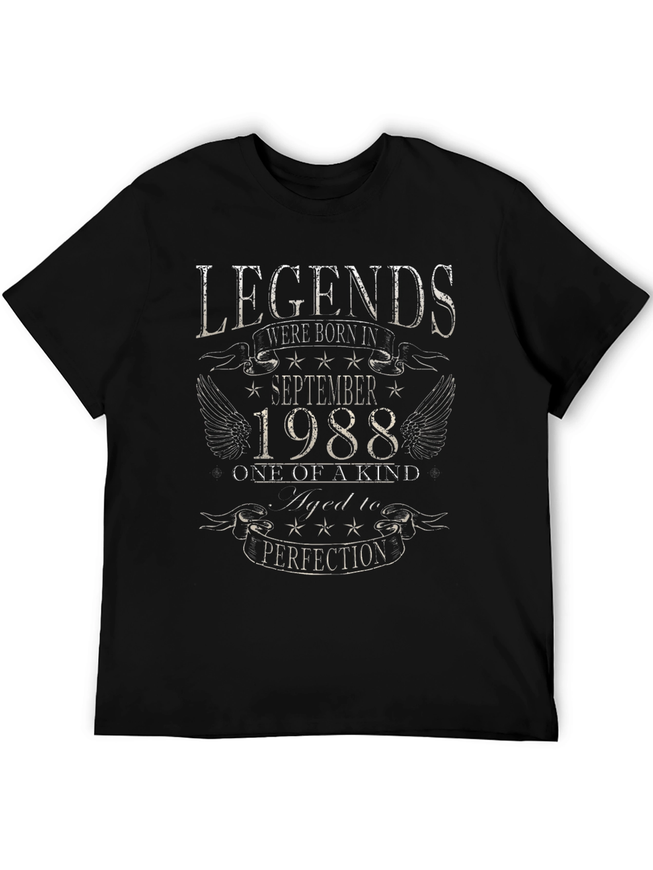 Legends Born In September 1988 Black T-Shirt