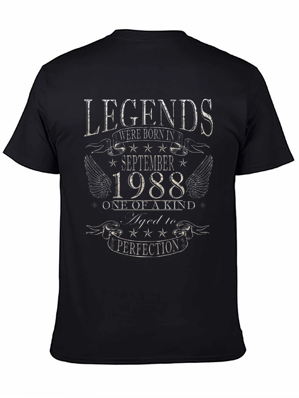 Legends Born In September 1988 Black T-Shirt