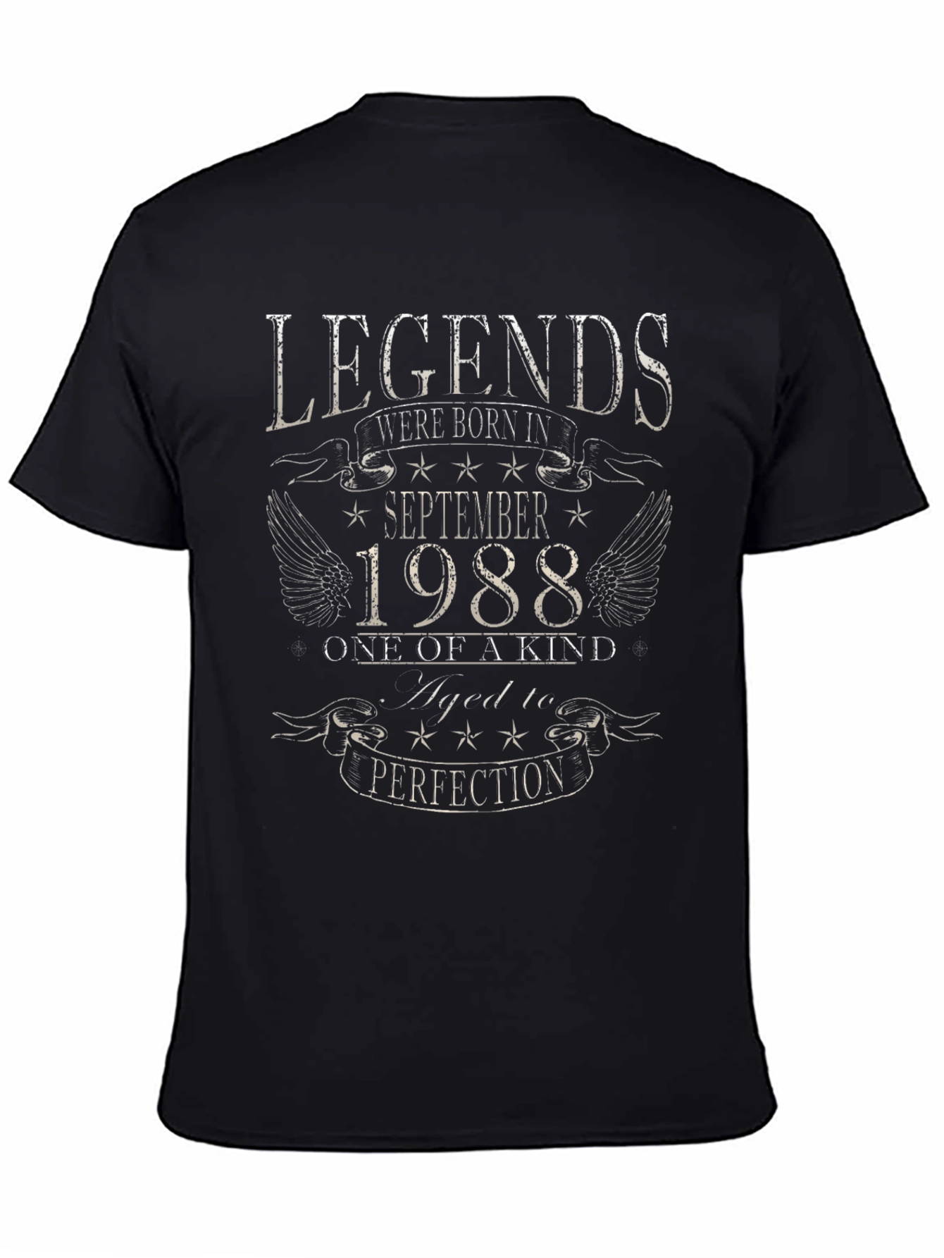 Legends Born In September 1988 Black T-Shirt
