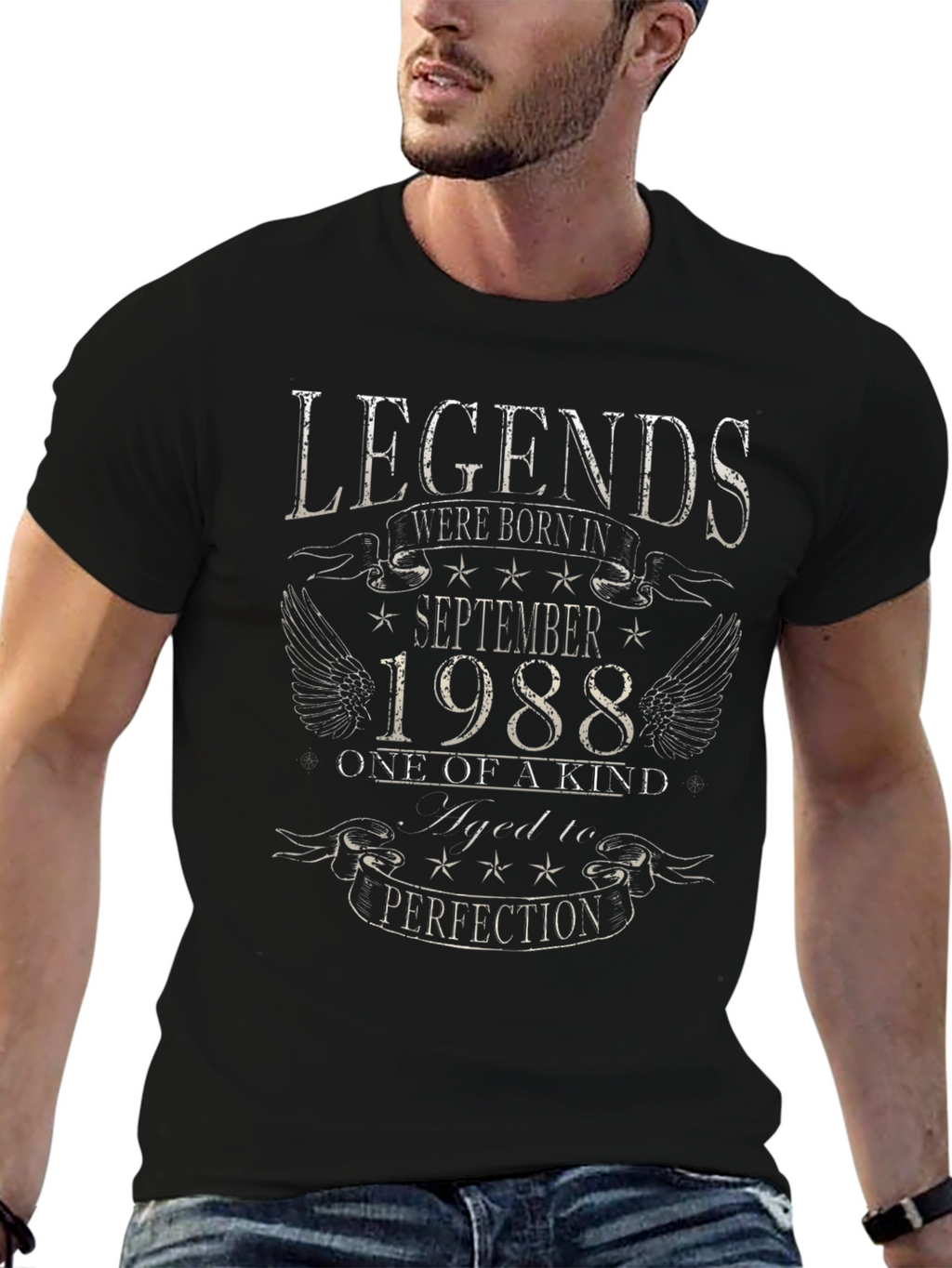 Legends Born In September 1988 Black T-Shirt