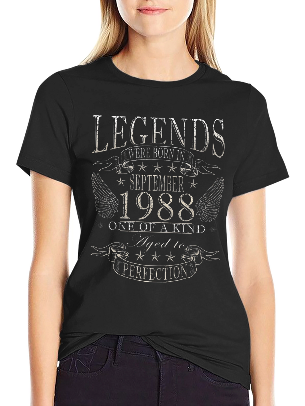 Legends Born In September 1988 Black T-Shirt