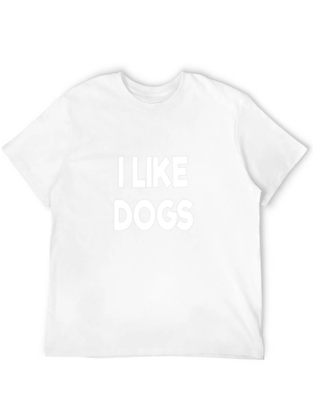 I Like Dogs Graphic Tee - Black Cotton T-Shirt