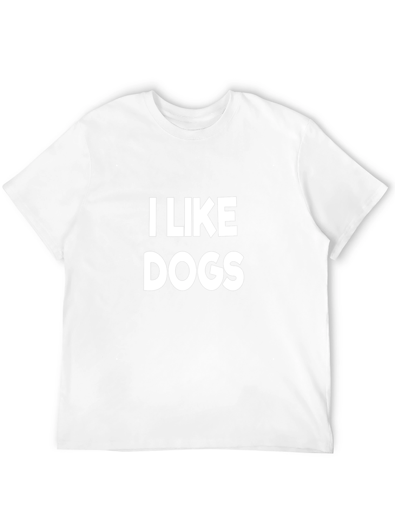 I Like Dogs Graphic Tee - Black Cotton T-Shirt