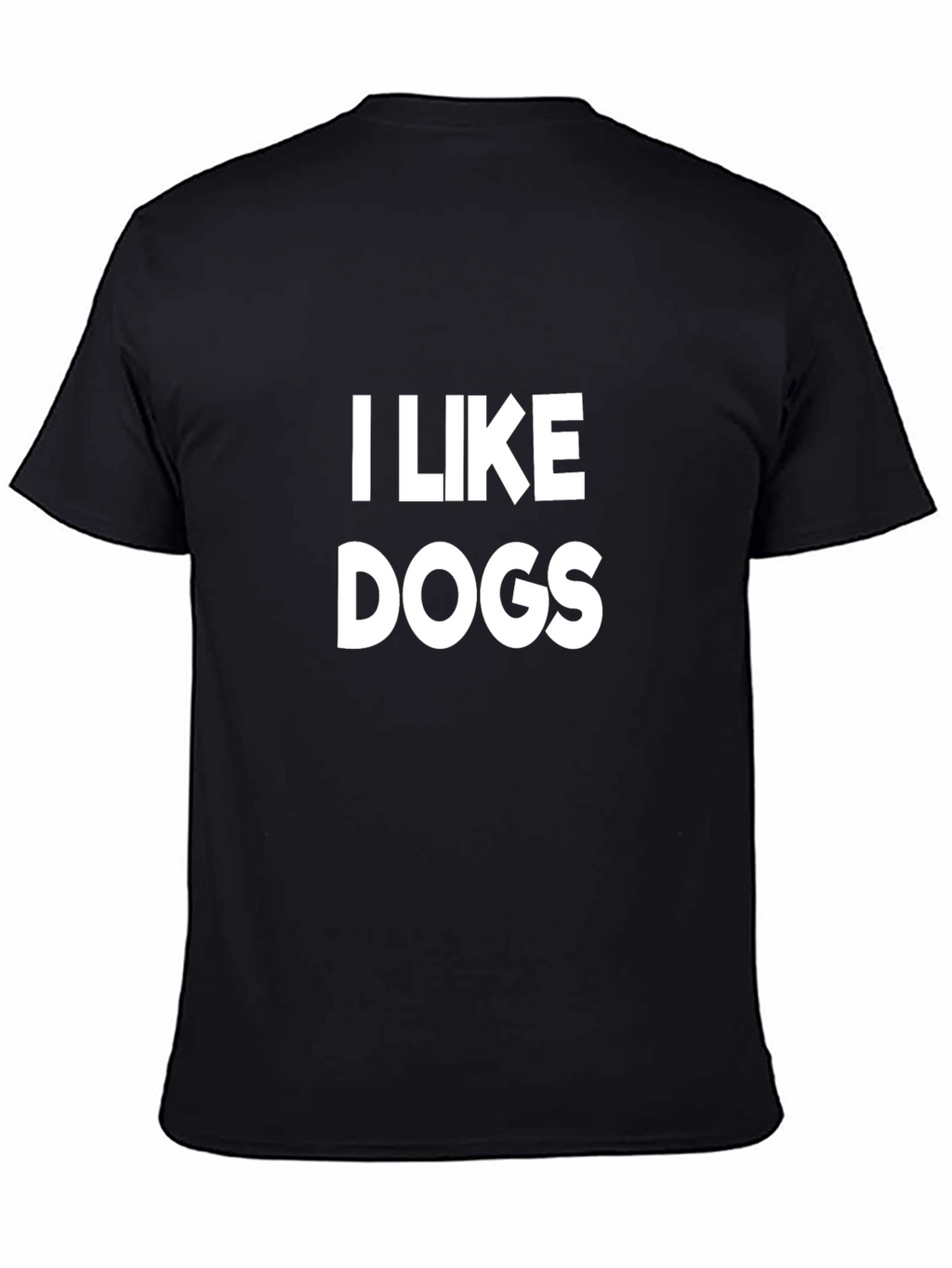 I Like Dogs Graphic Tee - Black Cotton T-Shirt