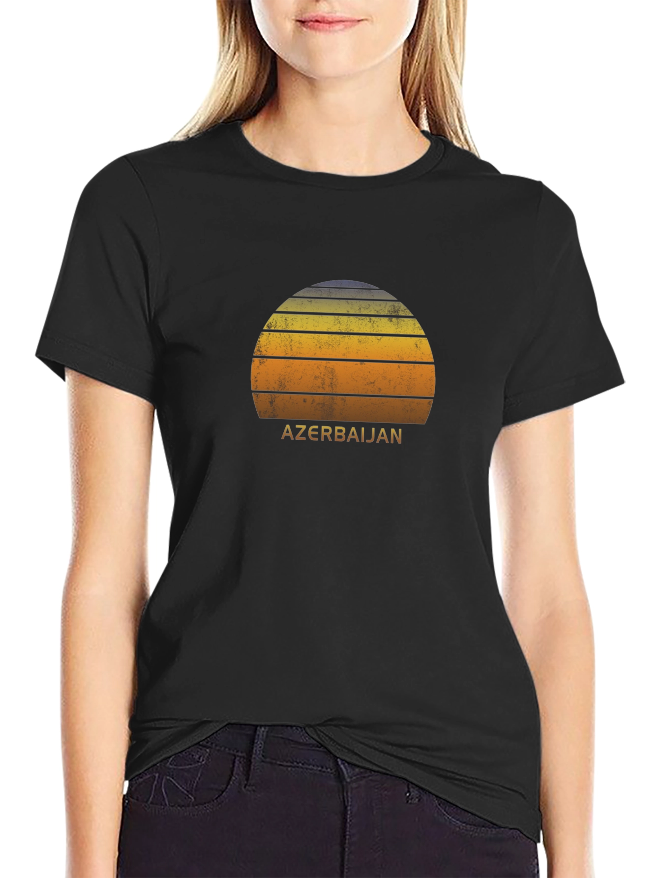 Vintage Azerbaijan Sunset Graphic T-Shirt