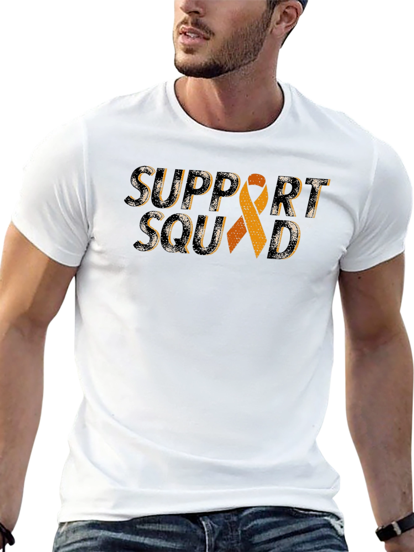 Support Squad Ribbon Graphic T-Shirt