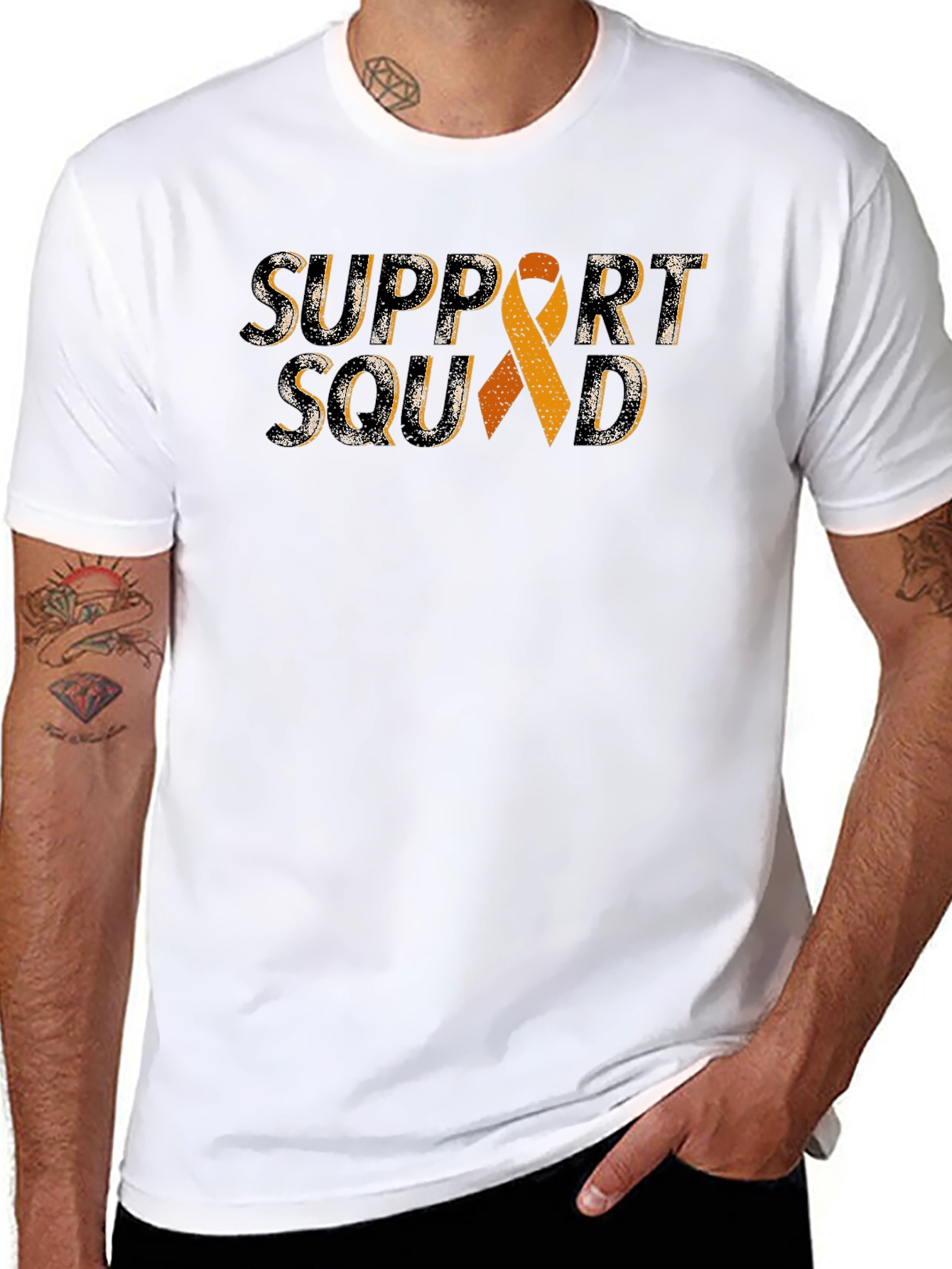 Support Squad Ribbon Graphic T-Shirt