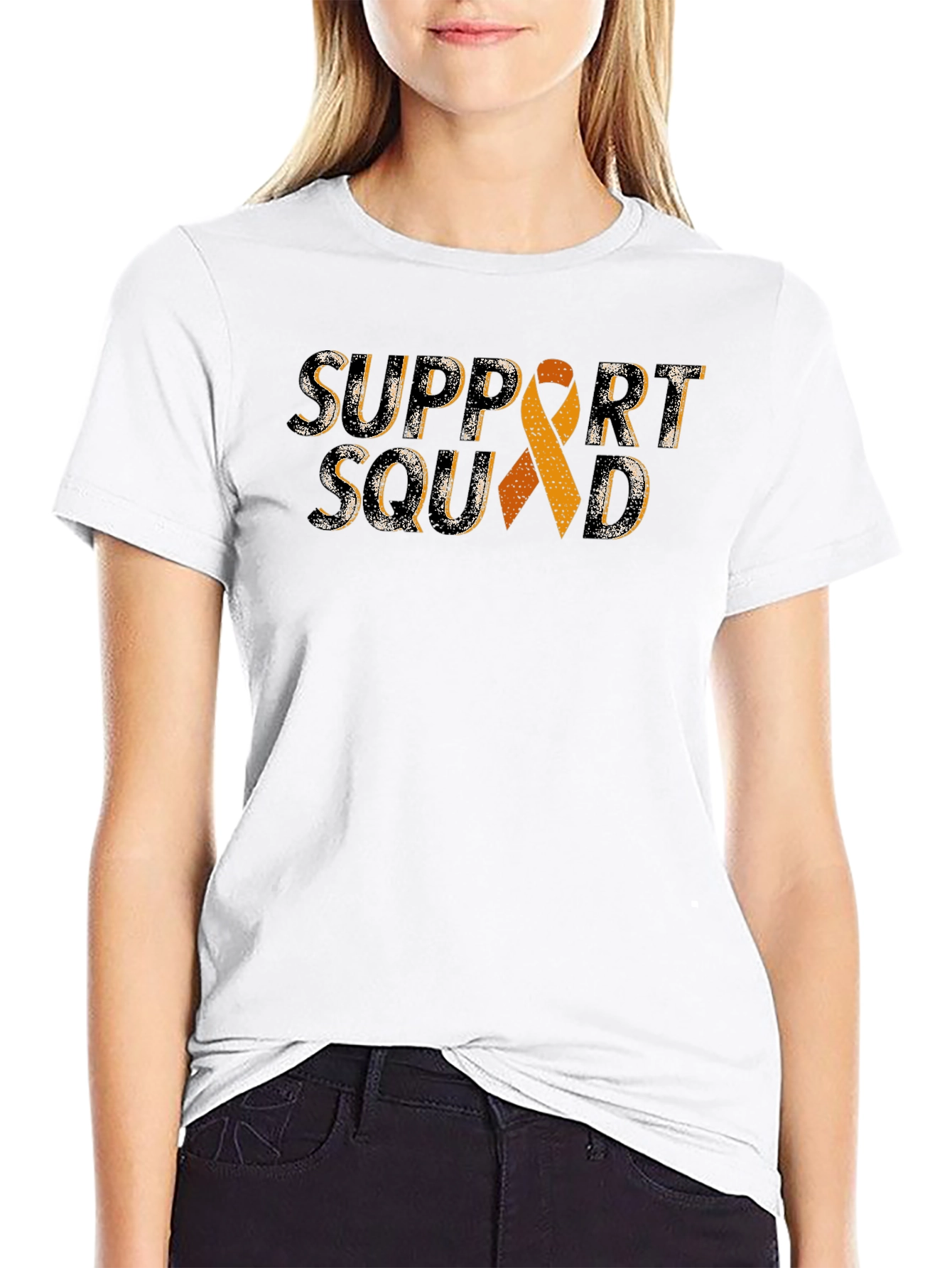 Support Squad Ribbon Graphic T-Shirt