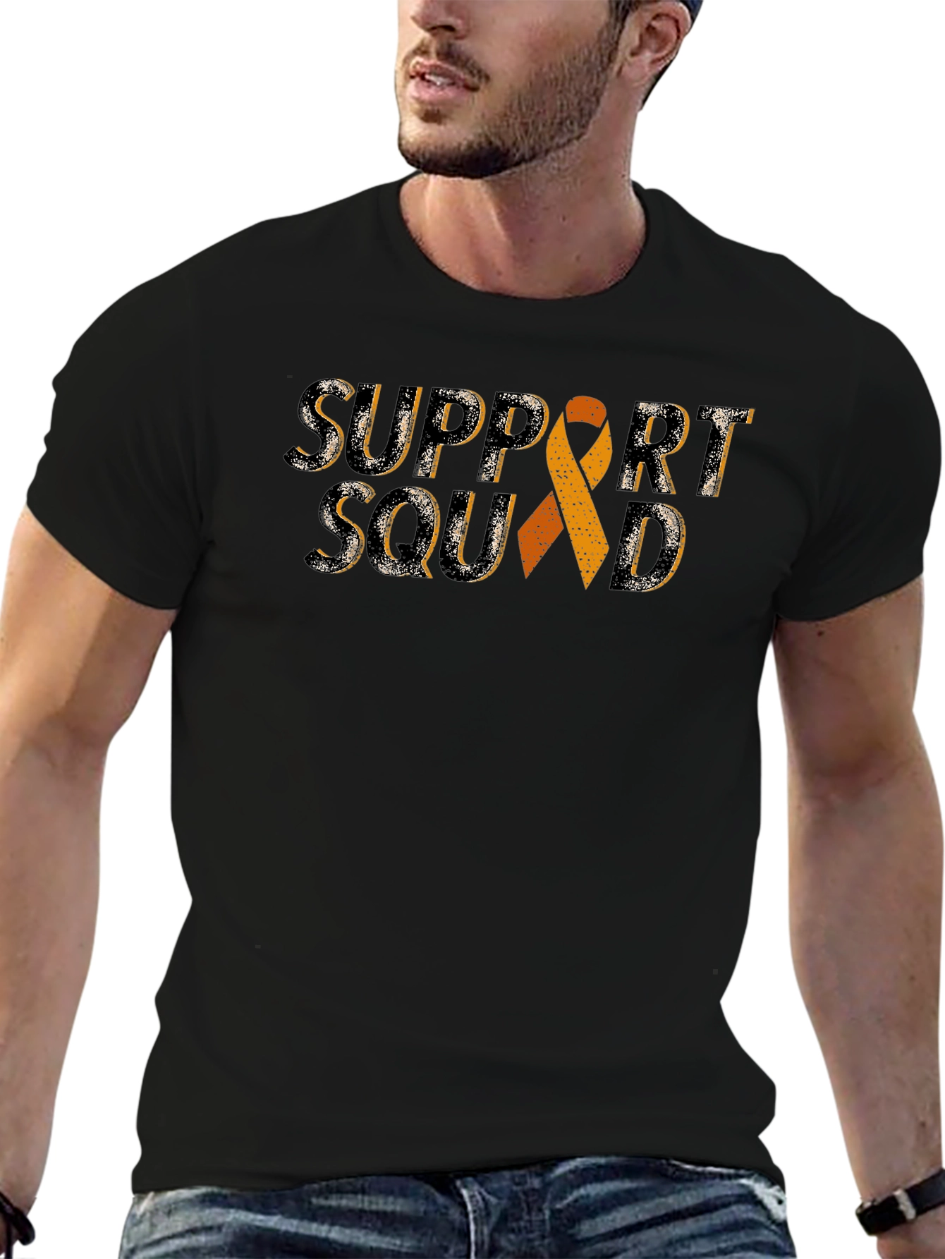 Support Squad Ribbon Graphic T-Shirt