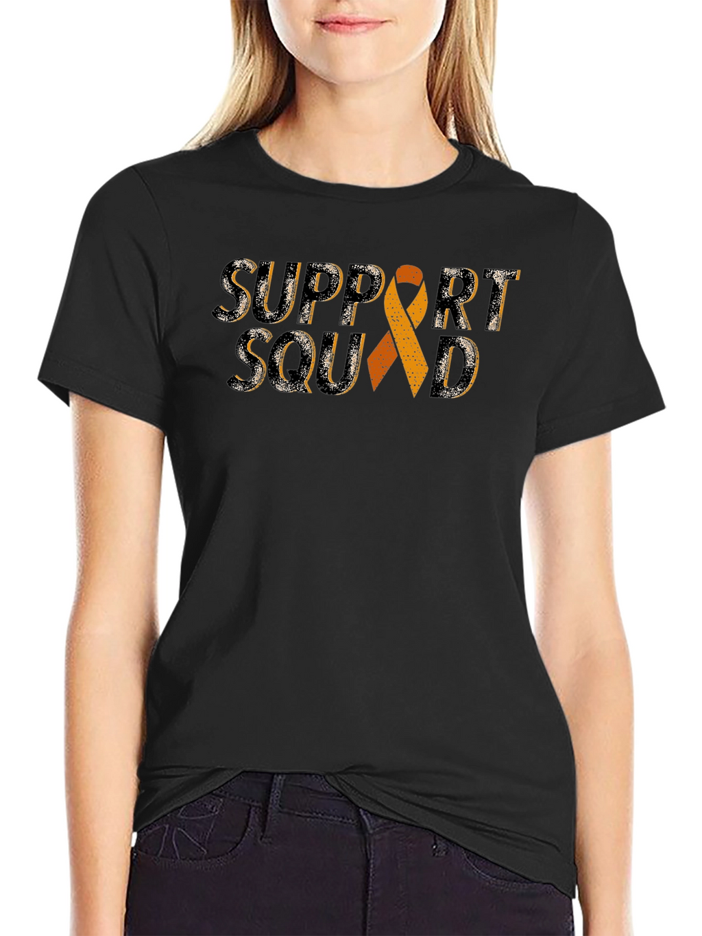 Support Squad Ribbon Graphic T-Shirt