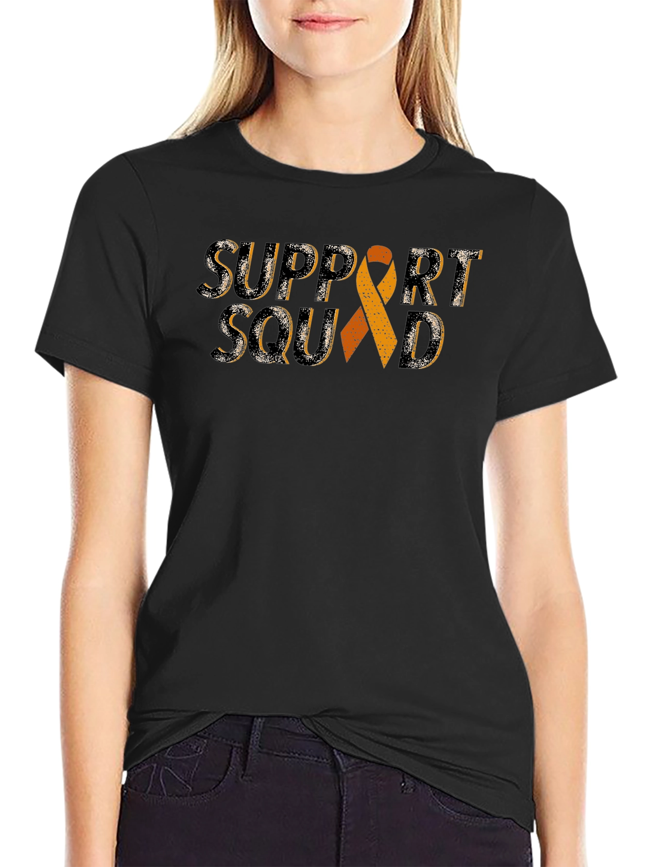 Support Squad Ribbon Graphic T-Shirt