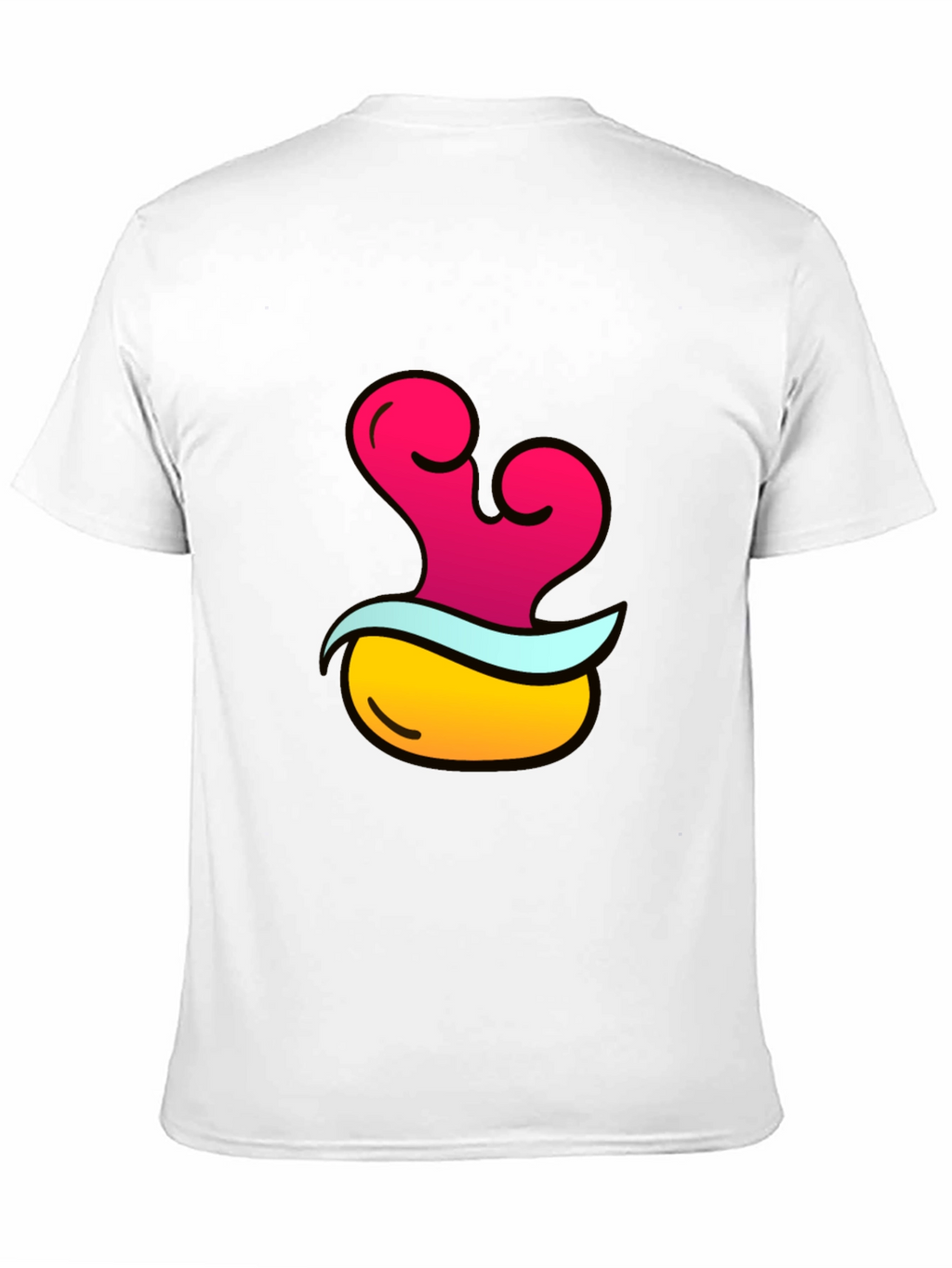 Funky Black T-Shirt with Cartoon Graphic