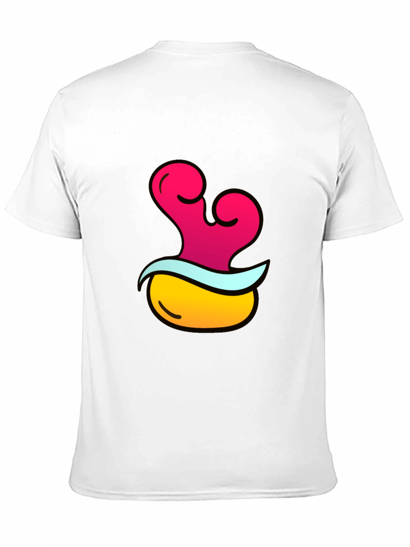 Funky Black T-Shirt with Cartoon Graphic