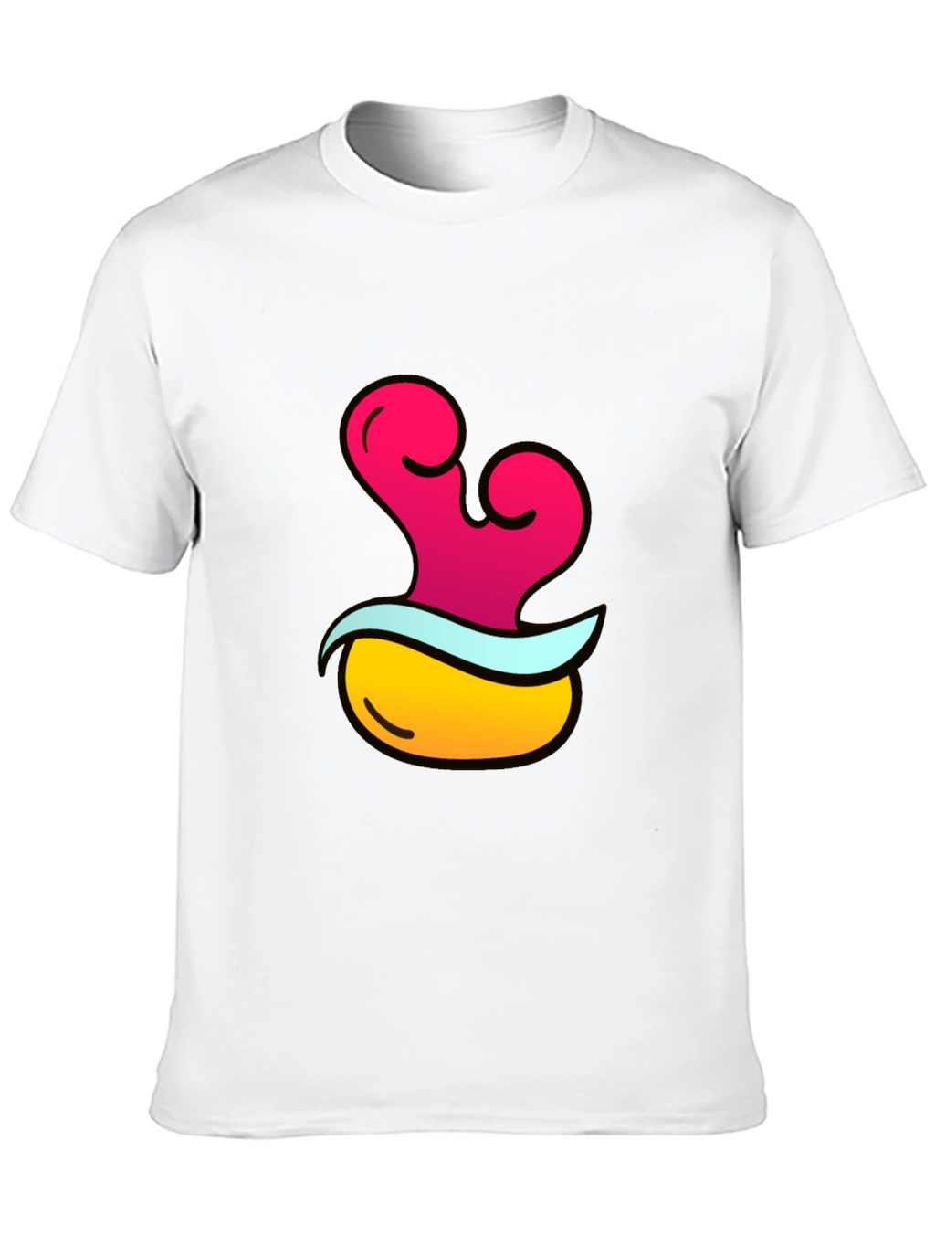 Funky Black T-Shirt with Cartoon Graphic
