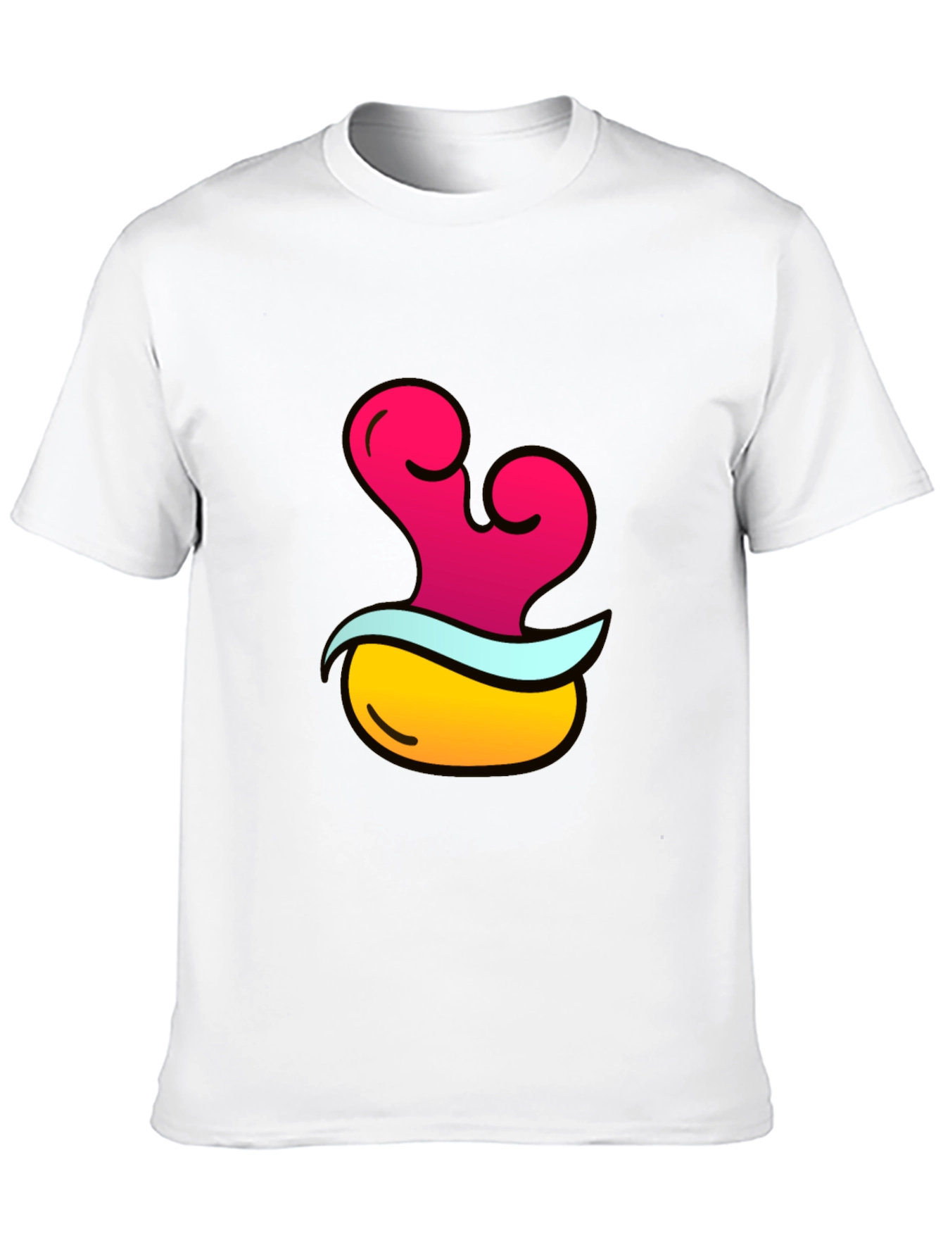Funky Black T-Shirt with Cartoon Graphic