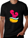 Funky Black T-Shirt with Cartoon Graphic