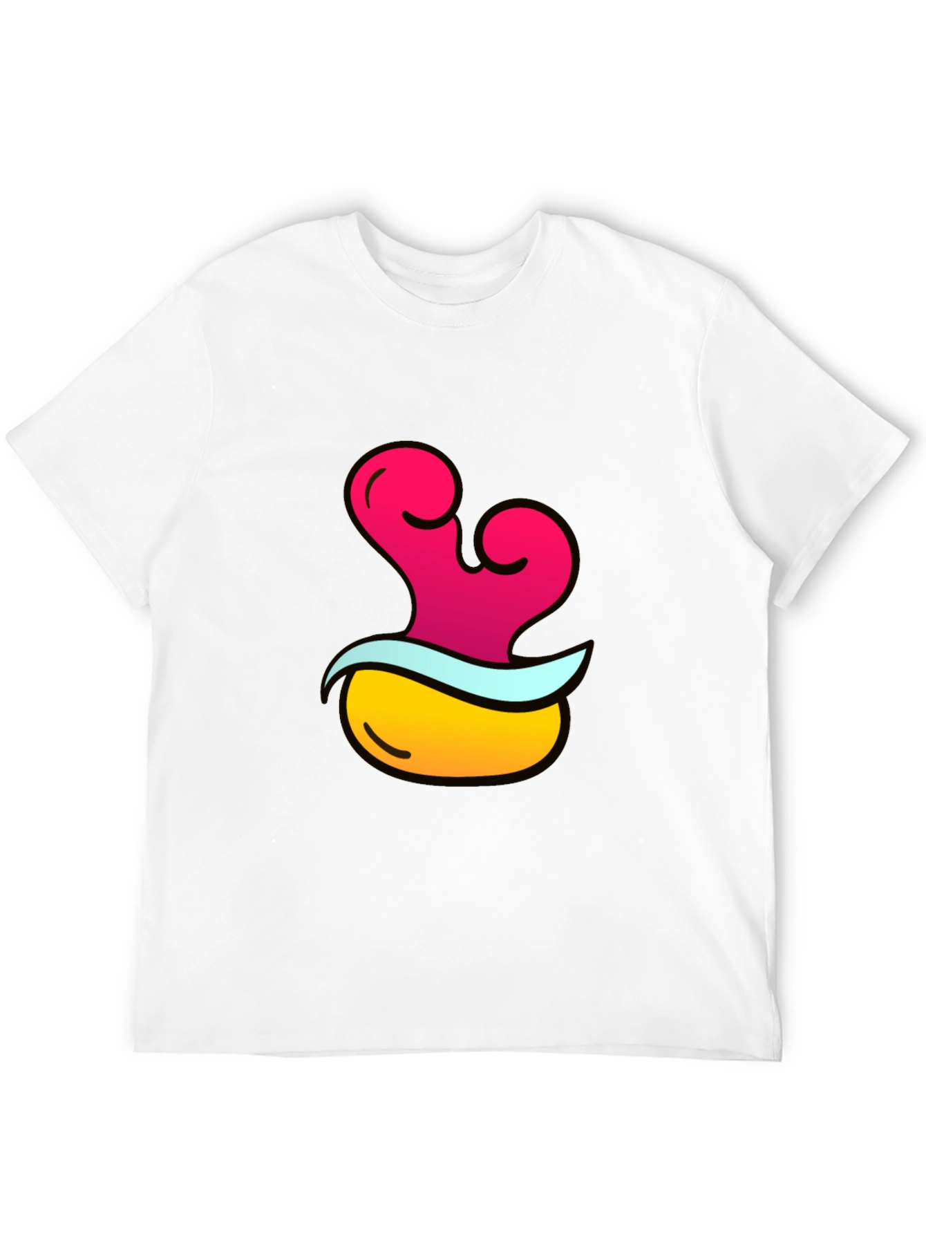 Funky Black T-Shirt with Cartoon Graphic