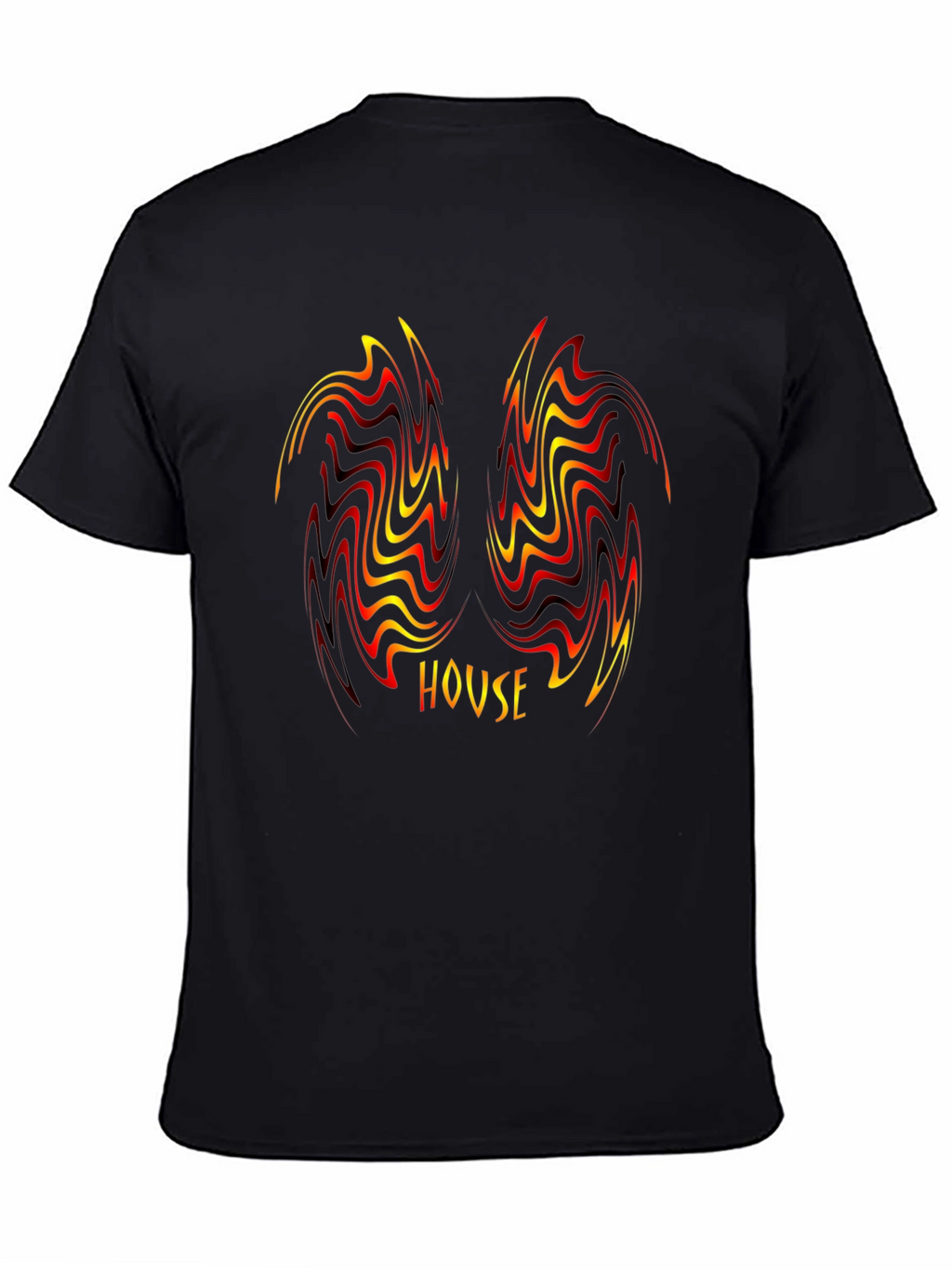 House Music Swirl Graphic Black T-Shirt