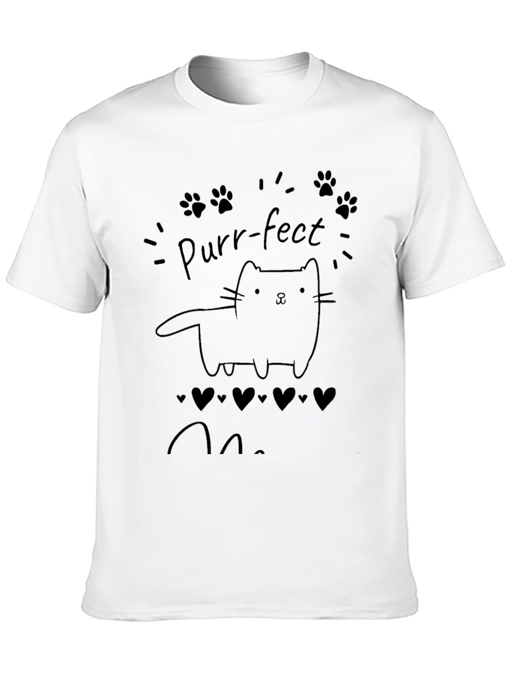 Purr-fect Cat Lover Black T-Shirt