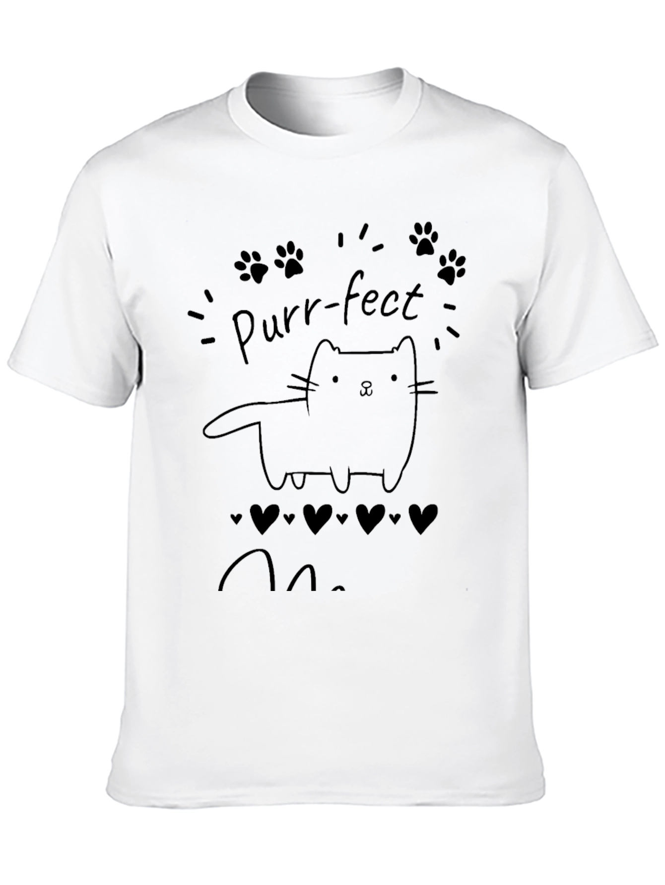 Purr-fect Cat Lover Black T-Shirt