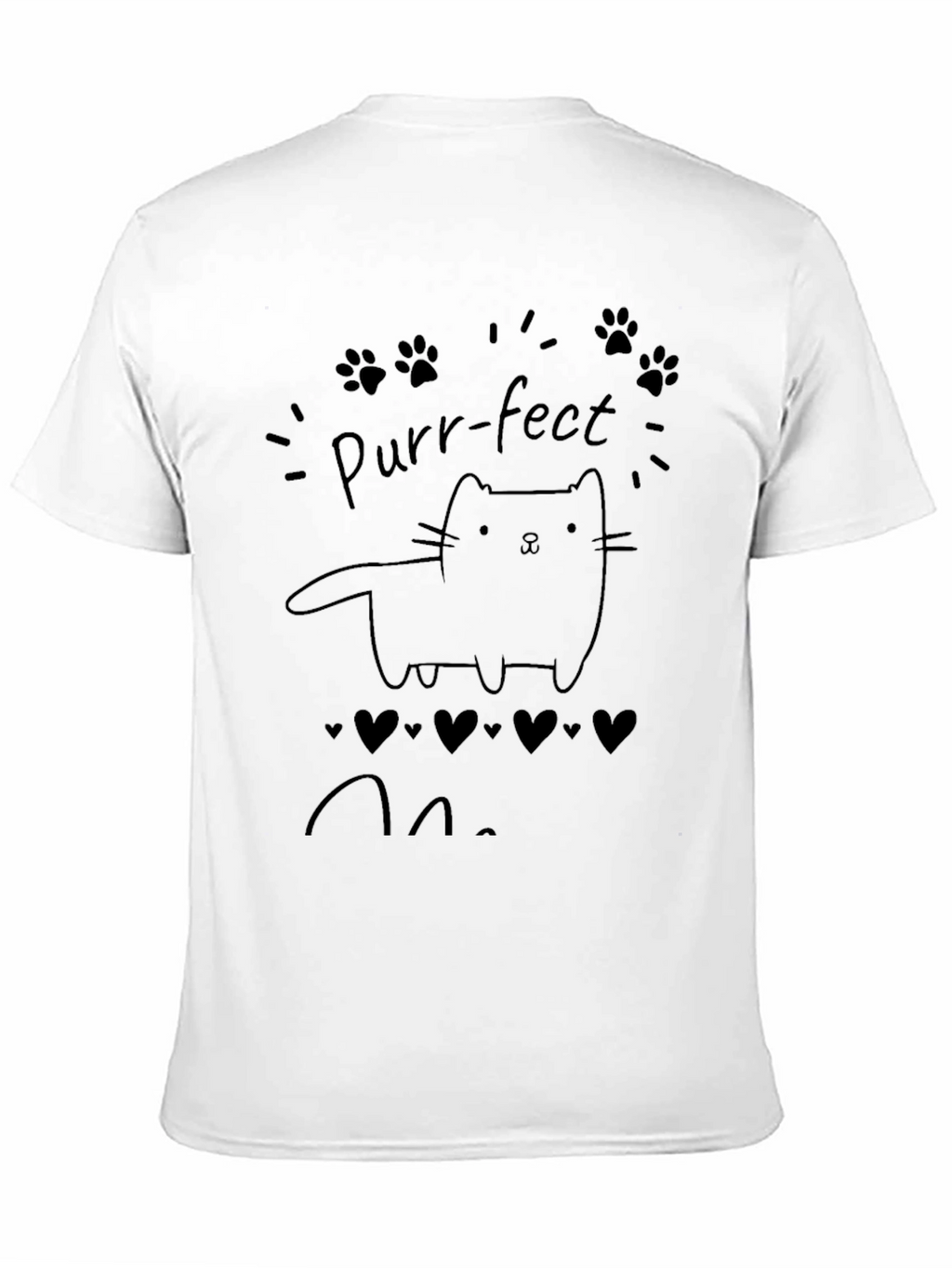 Purr-fect Cat Lover Black T-Shirt