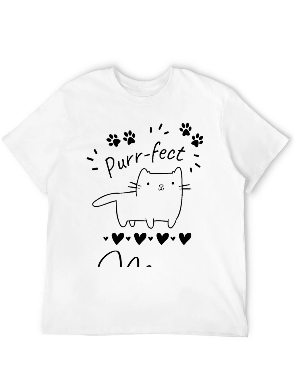 Purr-fect Cat Lover Black T-Shirt