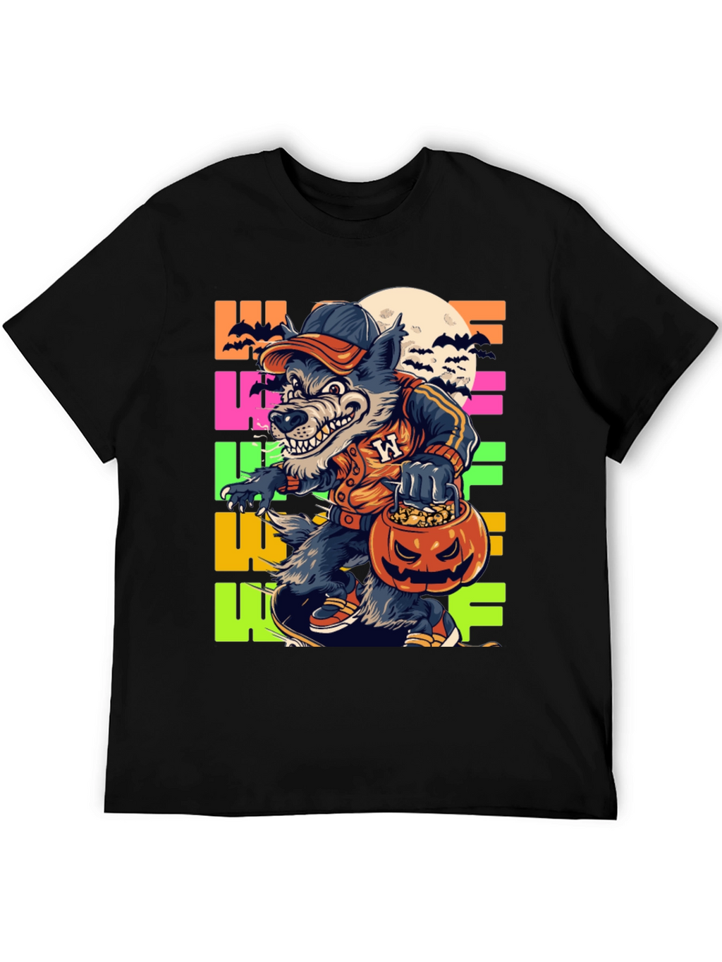 Halloween Wolf T-Shirt - Fun Graphic Tee