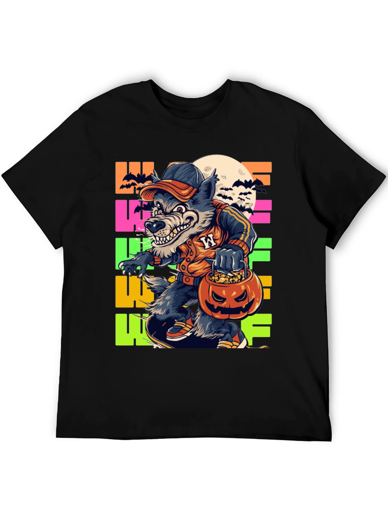 Halloween Wolf T-Shirt - Fun Graphic Tee