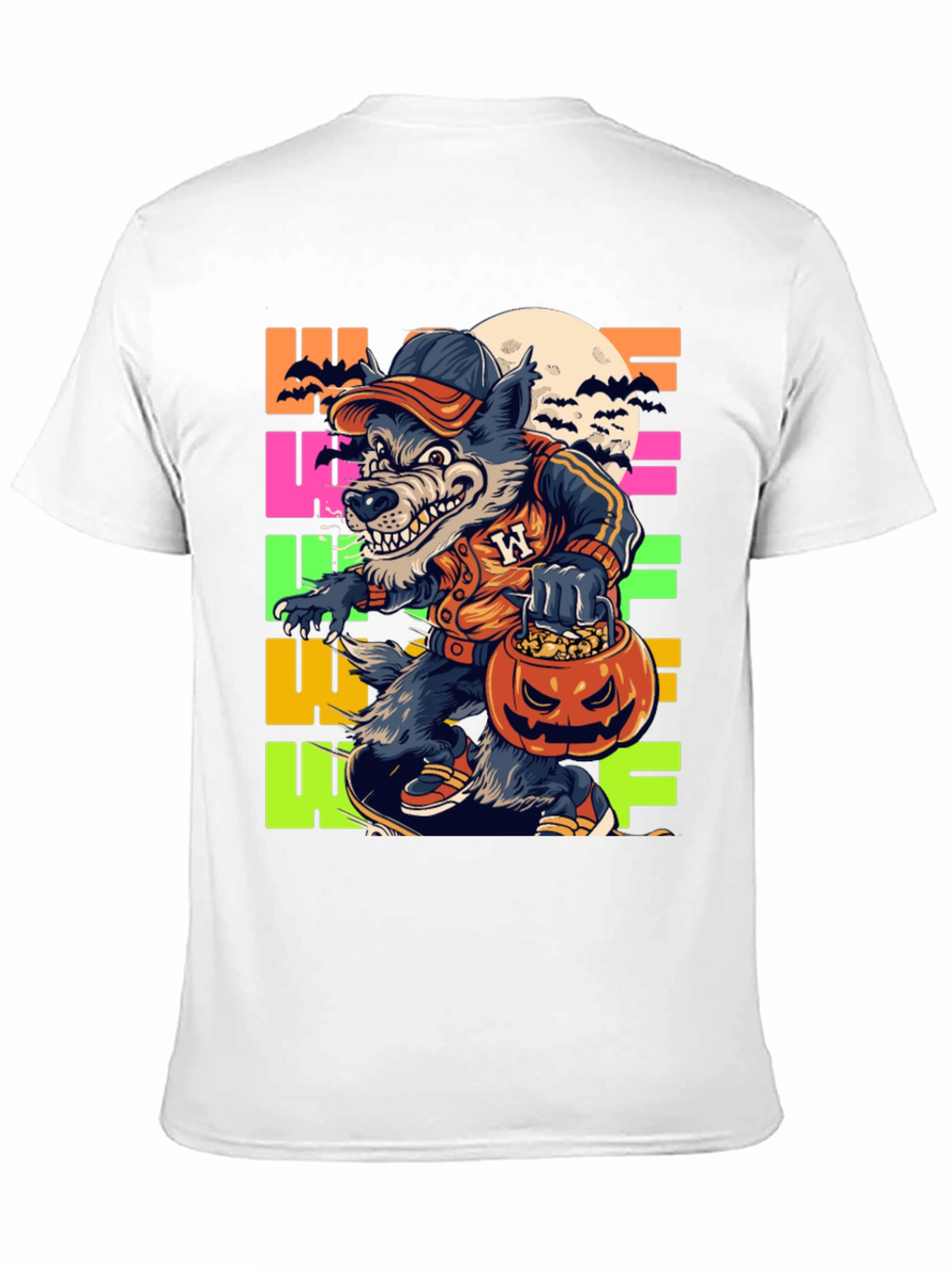 Halloween Wolf T-Shirt - Fun Graphic Tee
