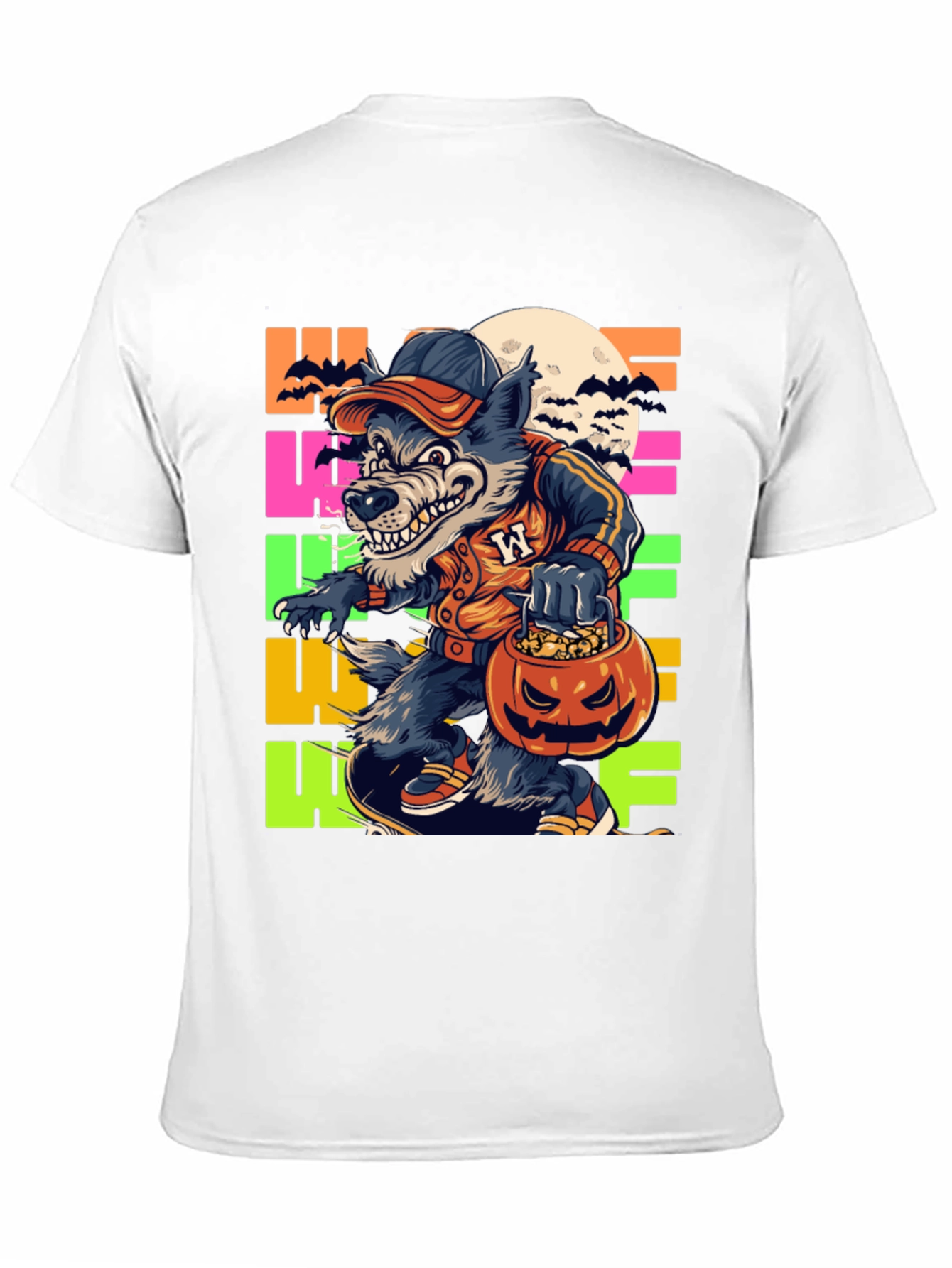 Halloween Wolf T-Shirt - Fun Graphic Tee
